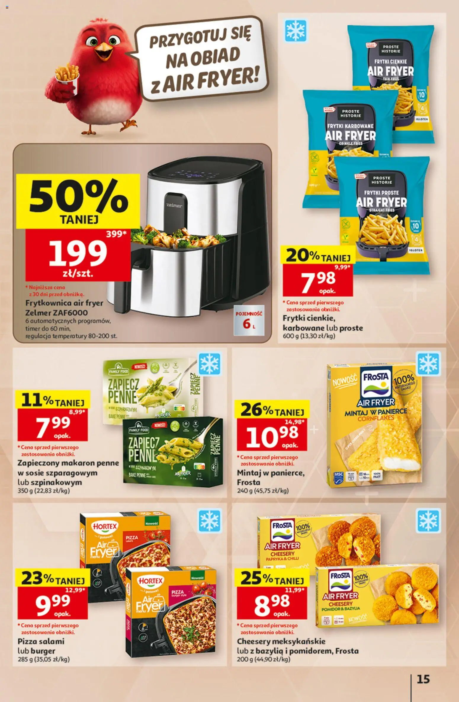 Auchan gazetka - Hipermarket od 08.10.2026 | Strona: 15 | Produkty: Makaron penne, Pomidor, Papryka, Pizza