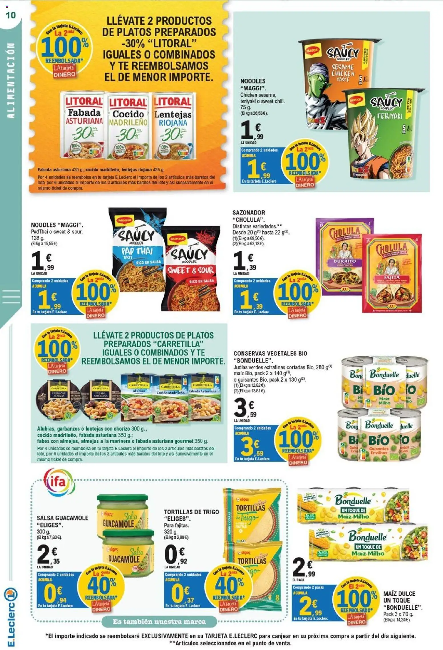 E.Leclerc Mega Sorteo │ válido desde el 07/10/2026 | Página: 10 | Productos: Dulce, Maíz, Té, Sazonador