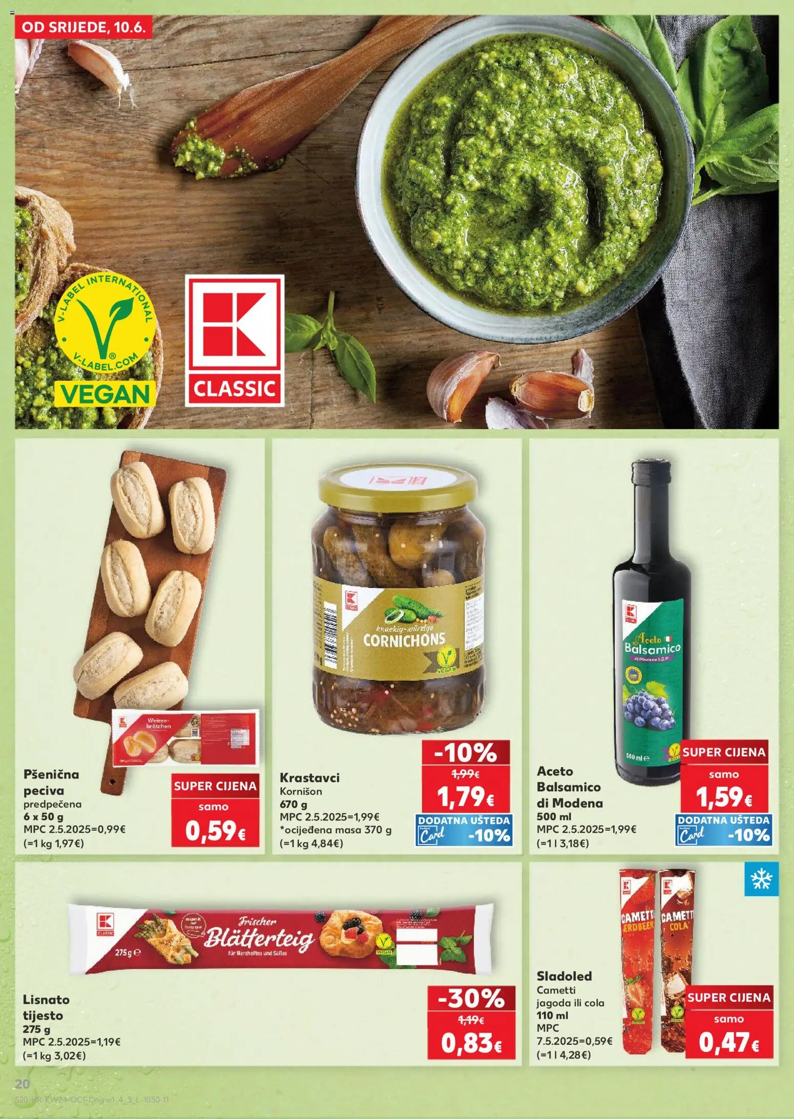 Kaufland katalog | vrijedi od 10.06.2026 | Stranica: 20 | Proizvodi: Krastavci, Sladoled, Balsamico