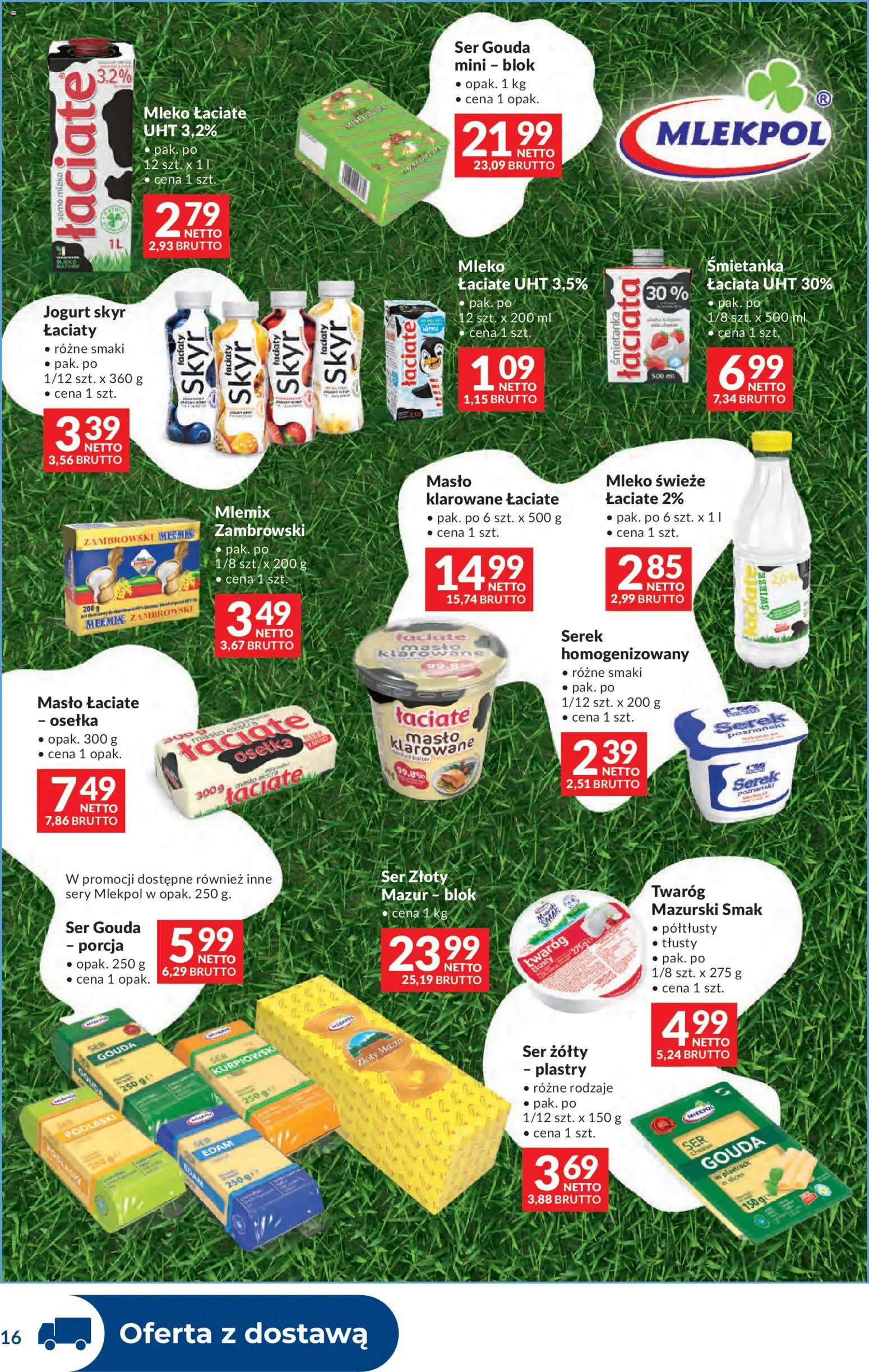 Makro gazetka - Dystrybucja do sklepów od 01.09.2026 | Strona: 16 | Produkty: Osełka, Serek, Mleko, Jogurt