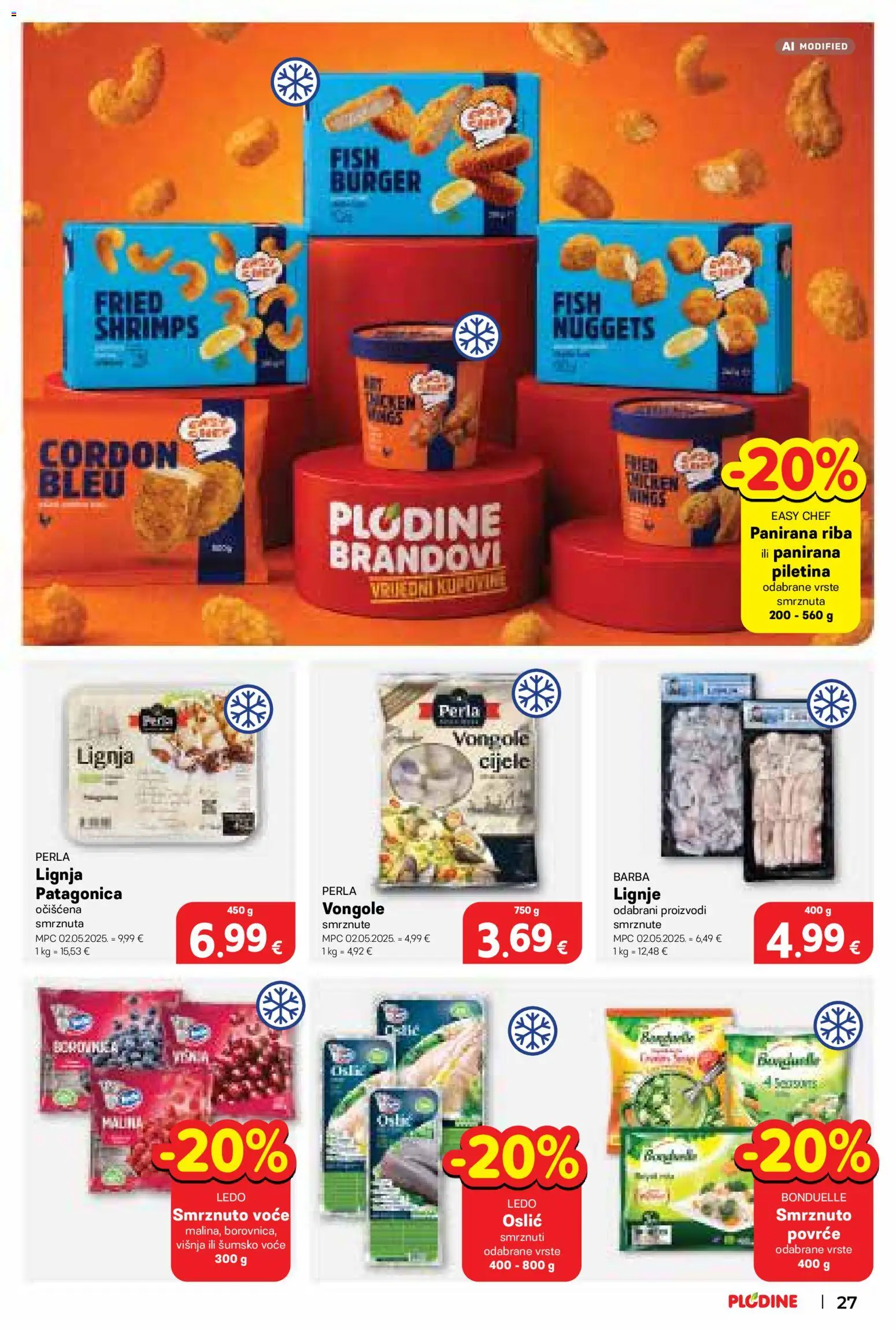 Plodine katalog | vrijedi od 09.09.2026 | Stranica: 27 | Proizvodi: Šumsko voće, Piletina, Voće, Oslić