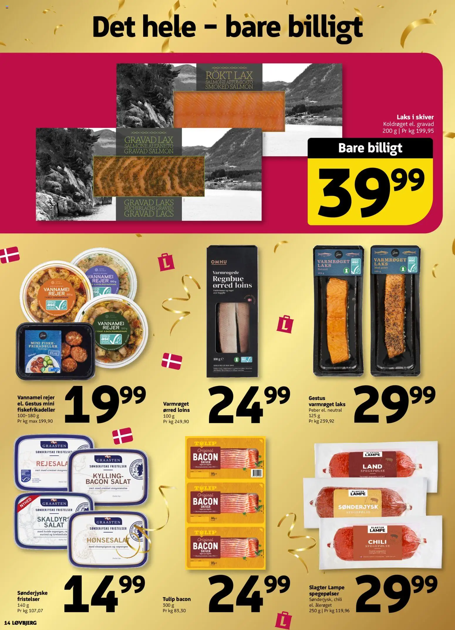 Løvbjerg tilbudsavis – gyldig fra 29.05.2026 | Side: 14 | Produkter: Peber, Fiskefrikadeller, Frikadeller, Bacon