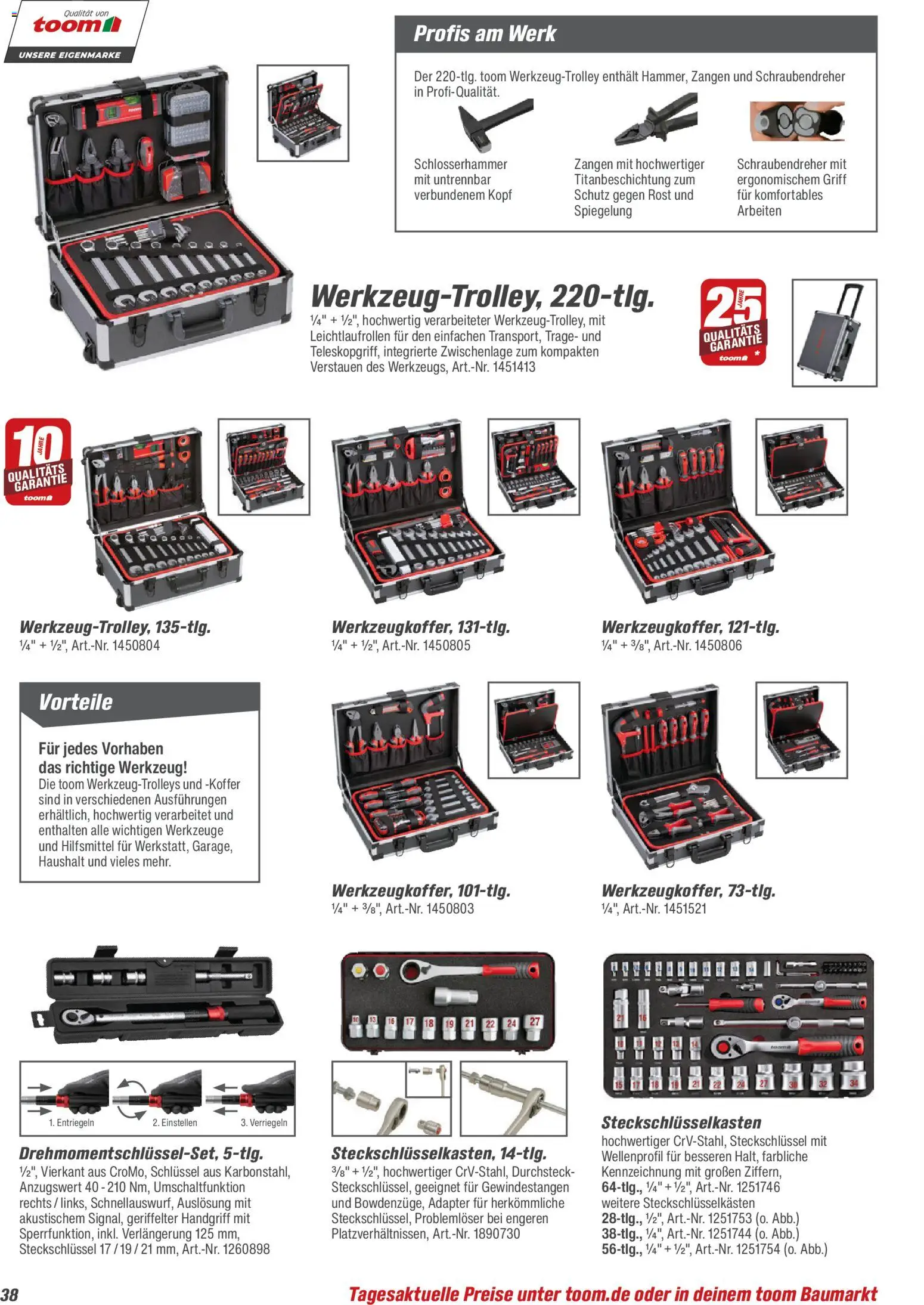Toom Baumarkt Maschinen & Werkstatt 2026 – gültig ab 01.01.2026 | Seite: 38 | Produkte: Adapter, Koffer