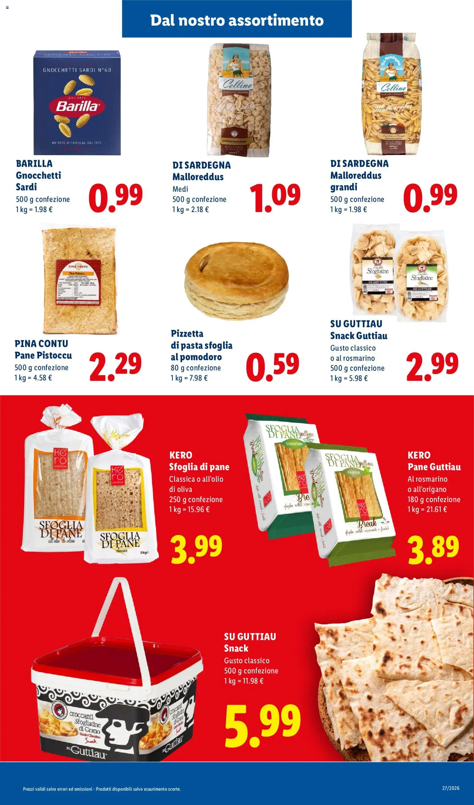 Volantino Lidl del 02/07/2026 | Pagina: 9 | Prodotti: Rosmarino, Pane, Pasta, Gnocchetti