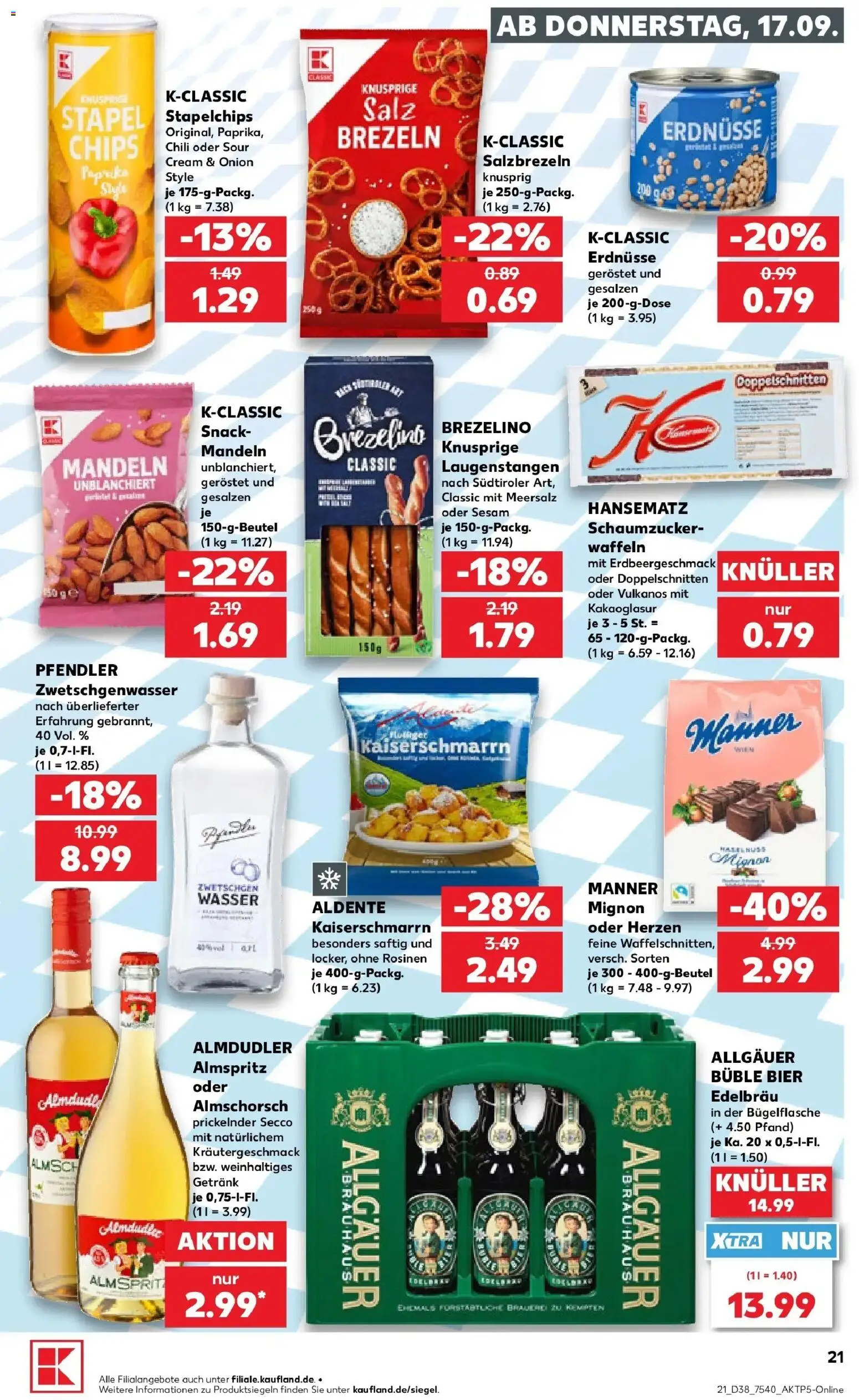 Prospekt Kaufland ab 14.09.2026 » Angebote Online zum Blättern | Seite: 33 | Produkte: Bier, Zwetschgen, Waffeln, Chili