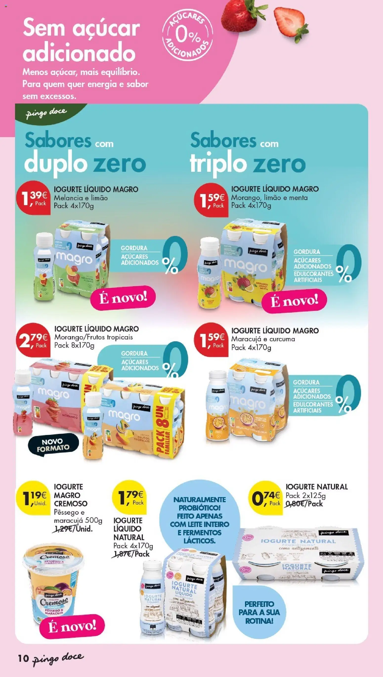 Pingo Doce Escolhas Equilibradas │ válido de 30/06/2026 | Página: 10 | Produtos: Iogurte, Açúcar, Melancia, Iogurte liquido