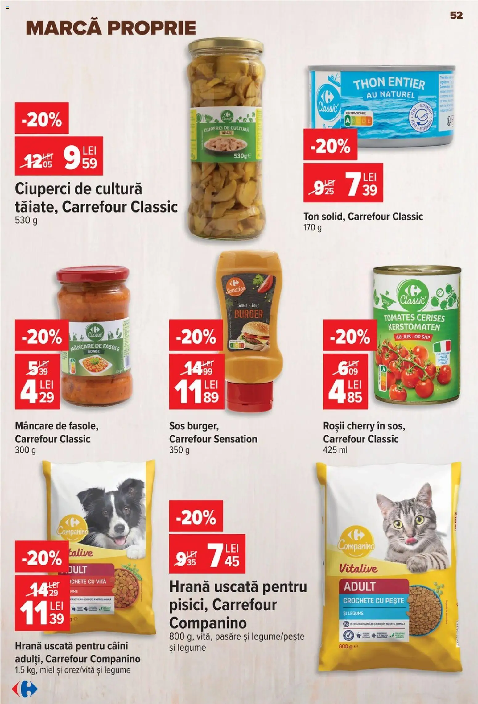 Noul catalog Carrefour – valabil de la 12.08.2026 | Pagină: 53 | Produse: Crochete, Miel, Burger, Legume