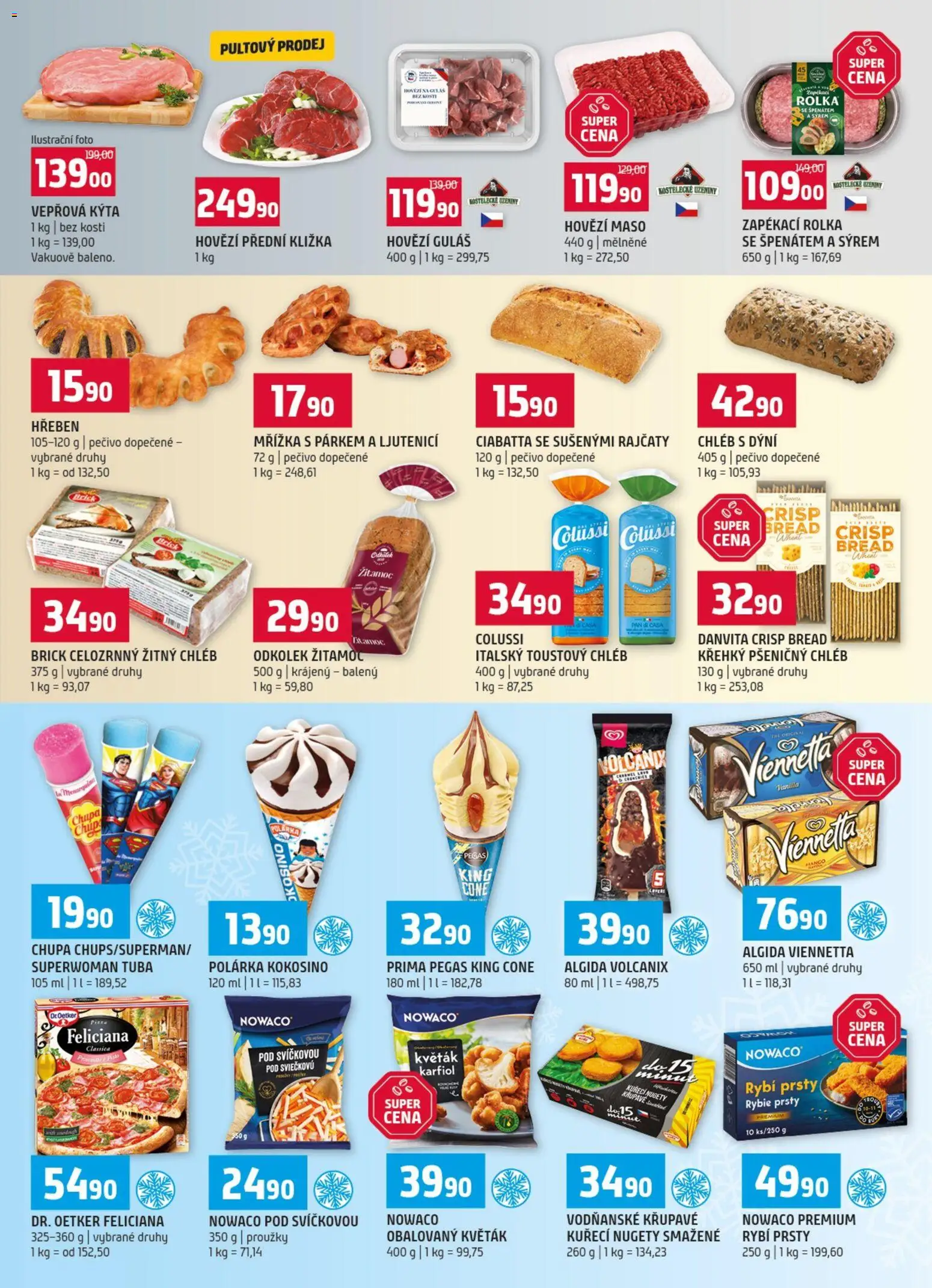 Terno leták od 29.07.2026 | Strana: 3 | Produkty: Chléb, Květák, Maso, Vepřová Kýta