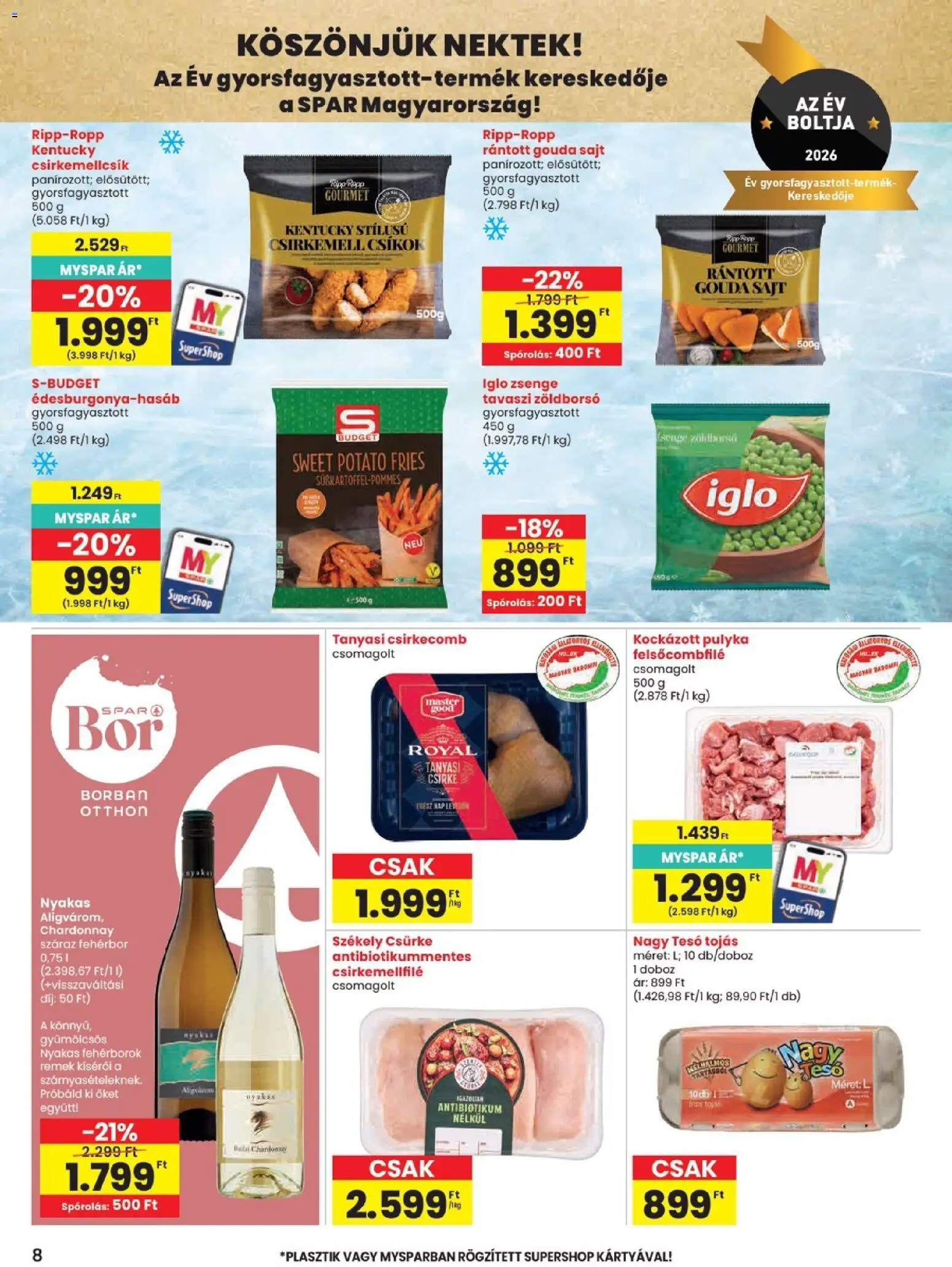 Spar akciós ujság - amely érvényes a következő dátumtól: 2026.10.29. | Oldal: 8