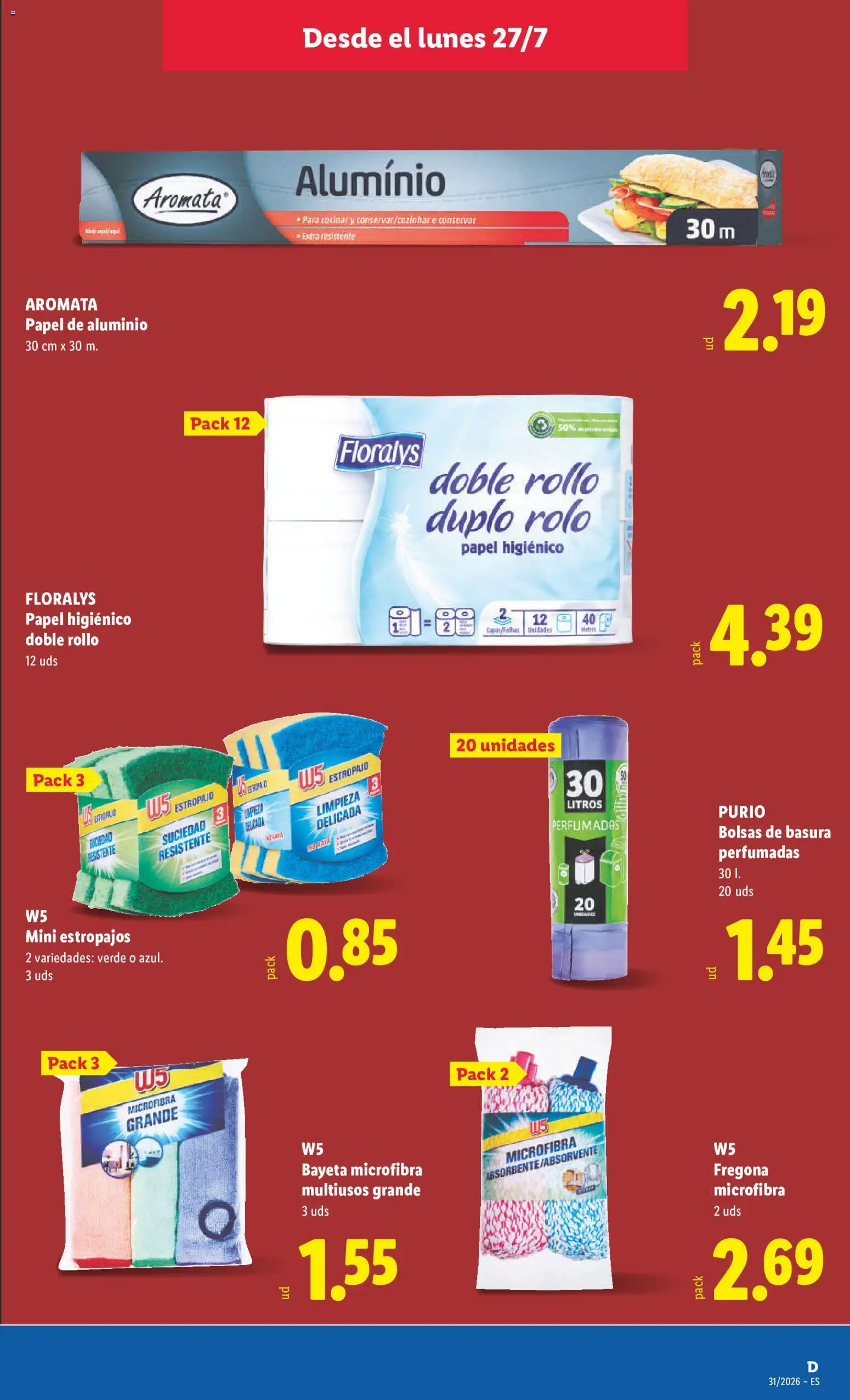 Lidl folleto │ válido desde el 27/07/2026 | Página: 15 | Productos: Papel higienico
