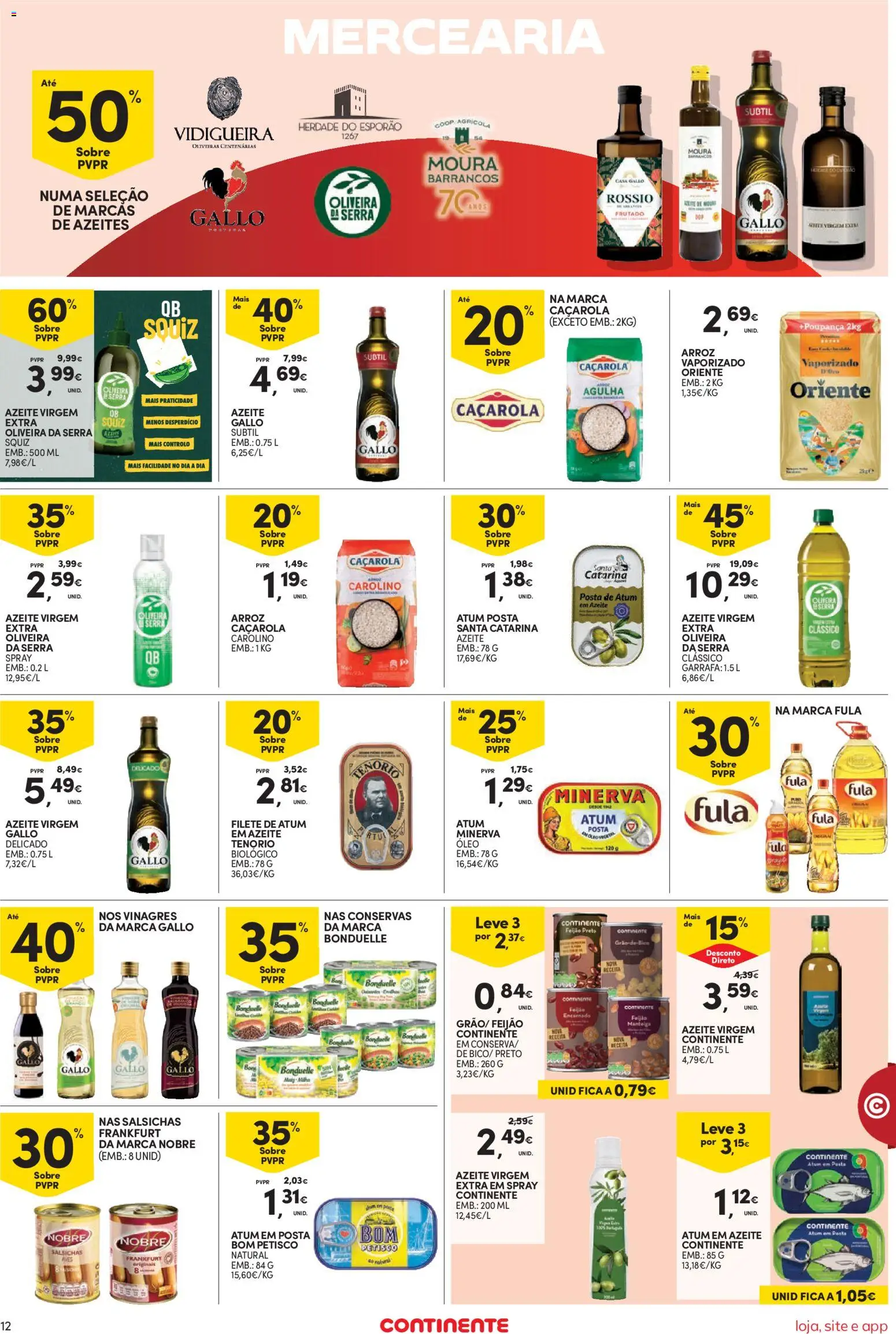 Continente Semanal Continente Bom Dia │ válido de 21/07/2026 | Página: 12 | Produtos: Atum, Manteiga, Óleo, Arroz