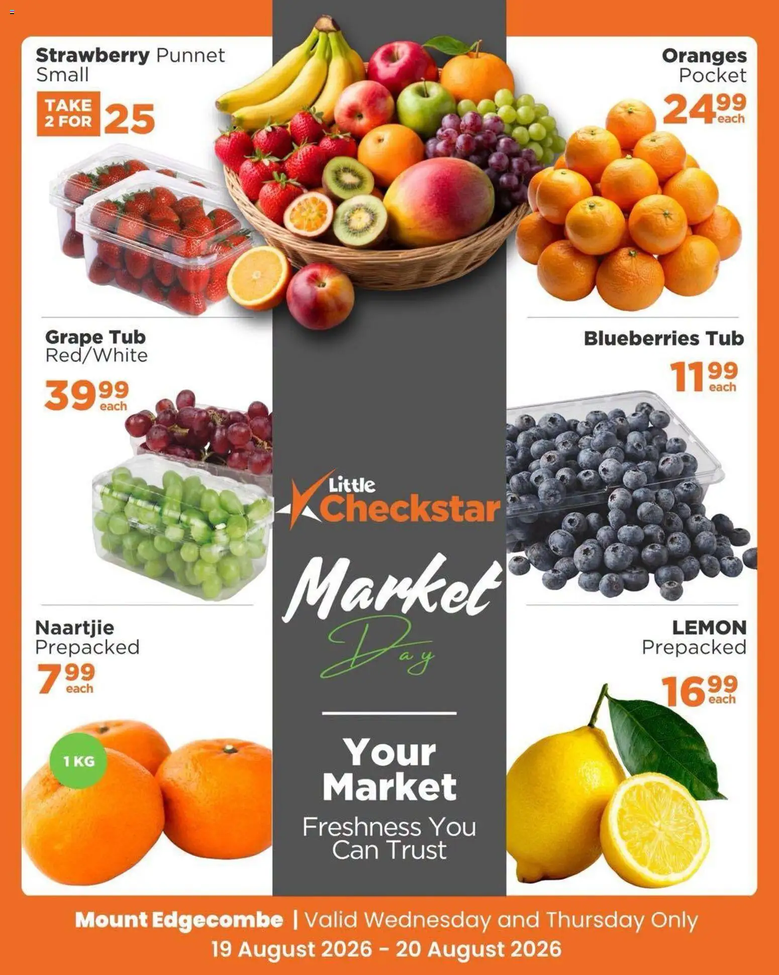 New Check Star catalogue – valid from 19/08/2026 | Page: 3 | Products: Blueberries, Oranges, Lemon