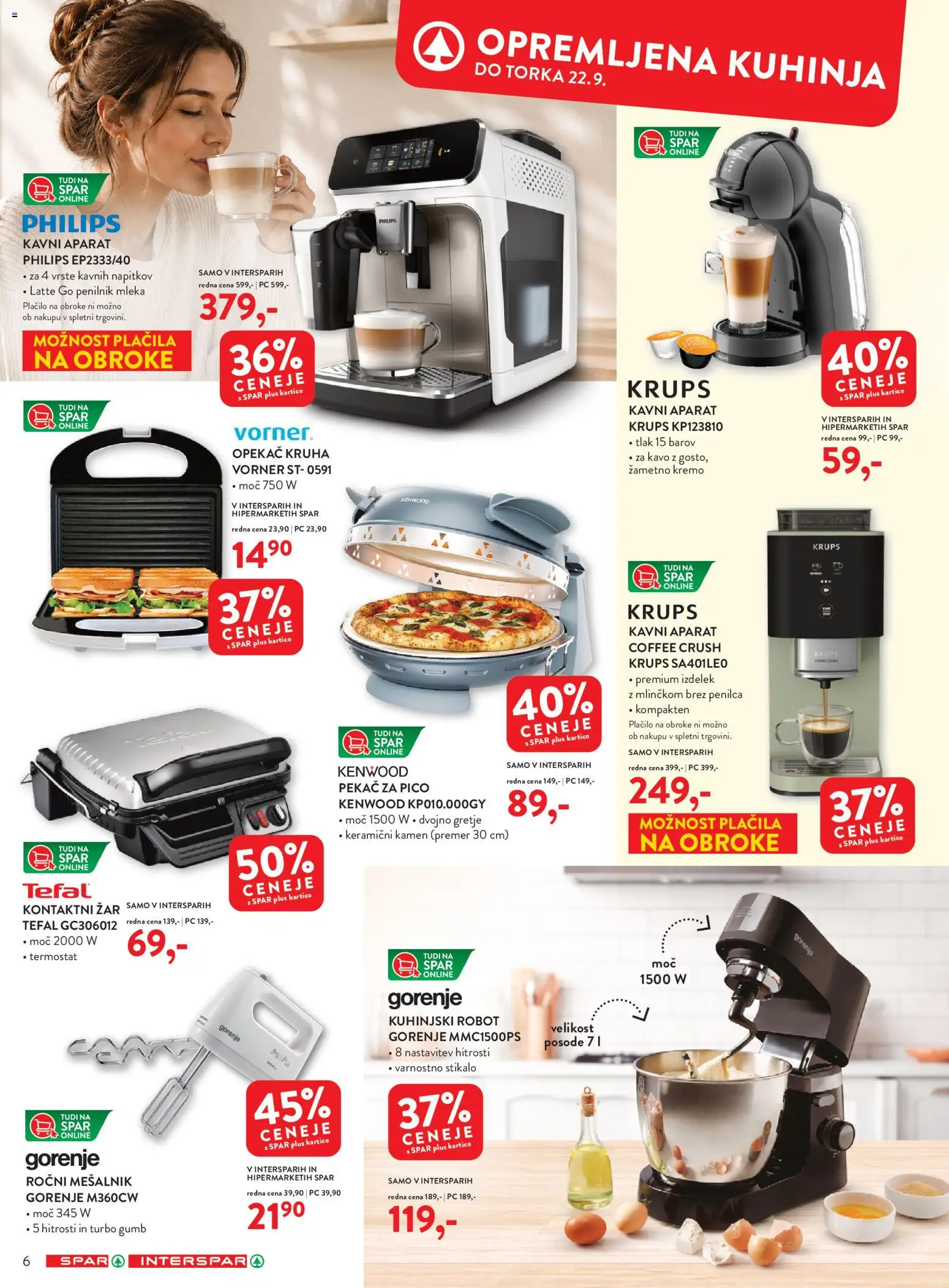 Novi Spar katalog ponudbe – veljaven od 09.09.2026 | Stran: 6 | Izdelki: Mesalnik, Zar, Termostat, Robot