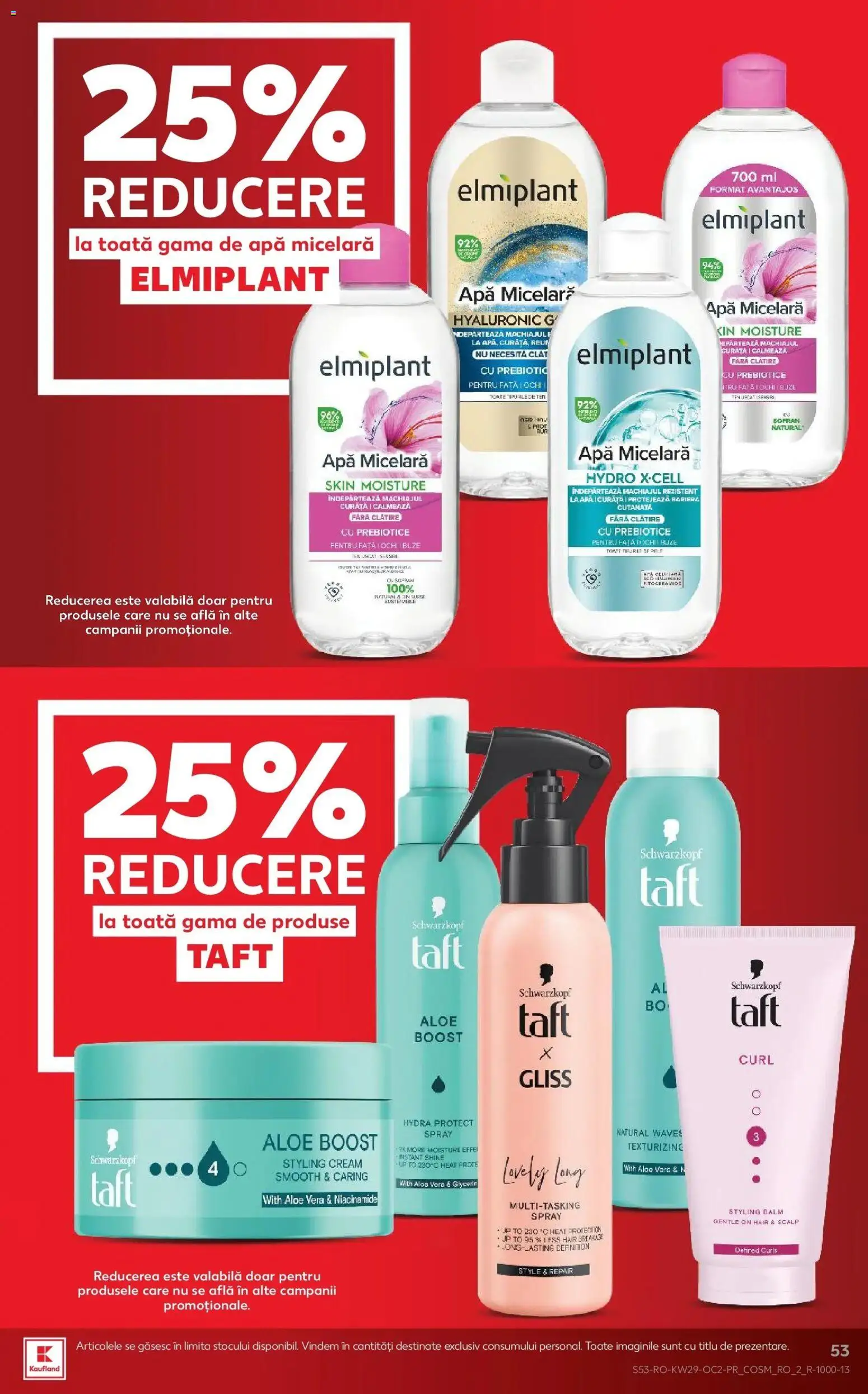 Noul catalog Kaufland – valabil de la 15.07.2026 | Pagină: 53 | Produse: Ochi, Aloe vera, Apă micelară, Apă
