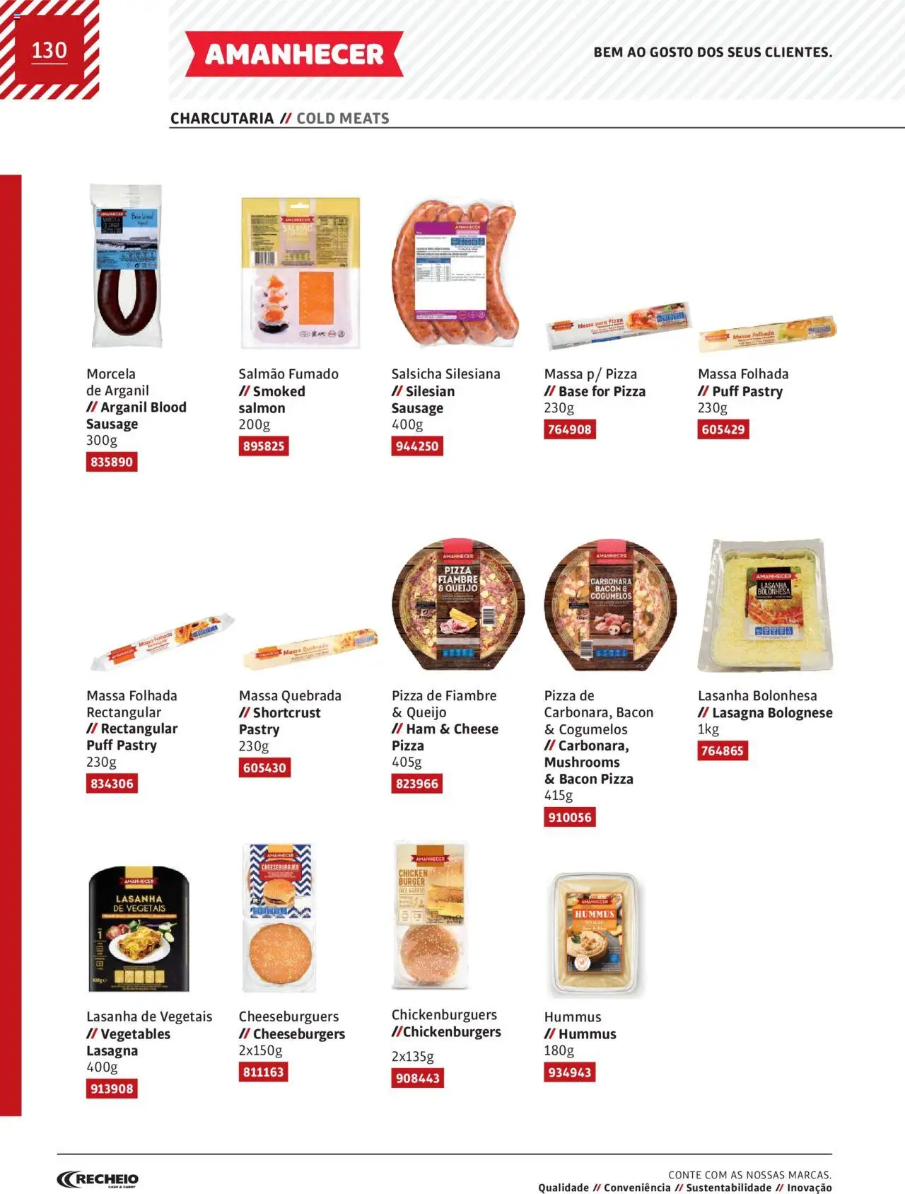 Recheio AS NOSSAS MARCAS │ válido de 19/12/2023 | Página: 130 | Produtos: Lasanha, Base, Salmão, Queijo
