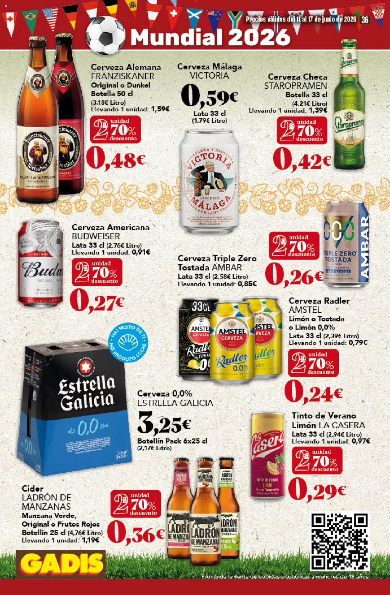 Gadis folleto │ válido desde el 11.06.2026 | Página: 36 | Productos: Cerveza, Manzanas, Manzana