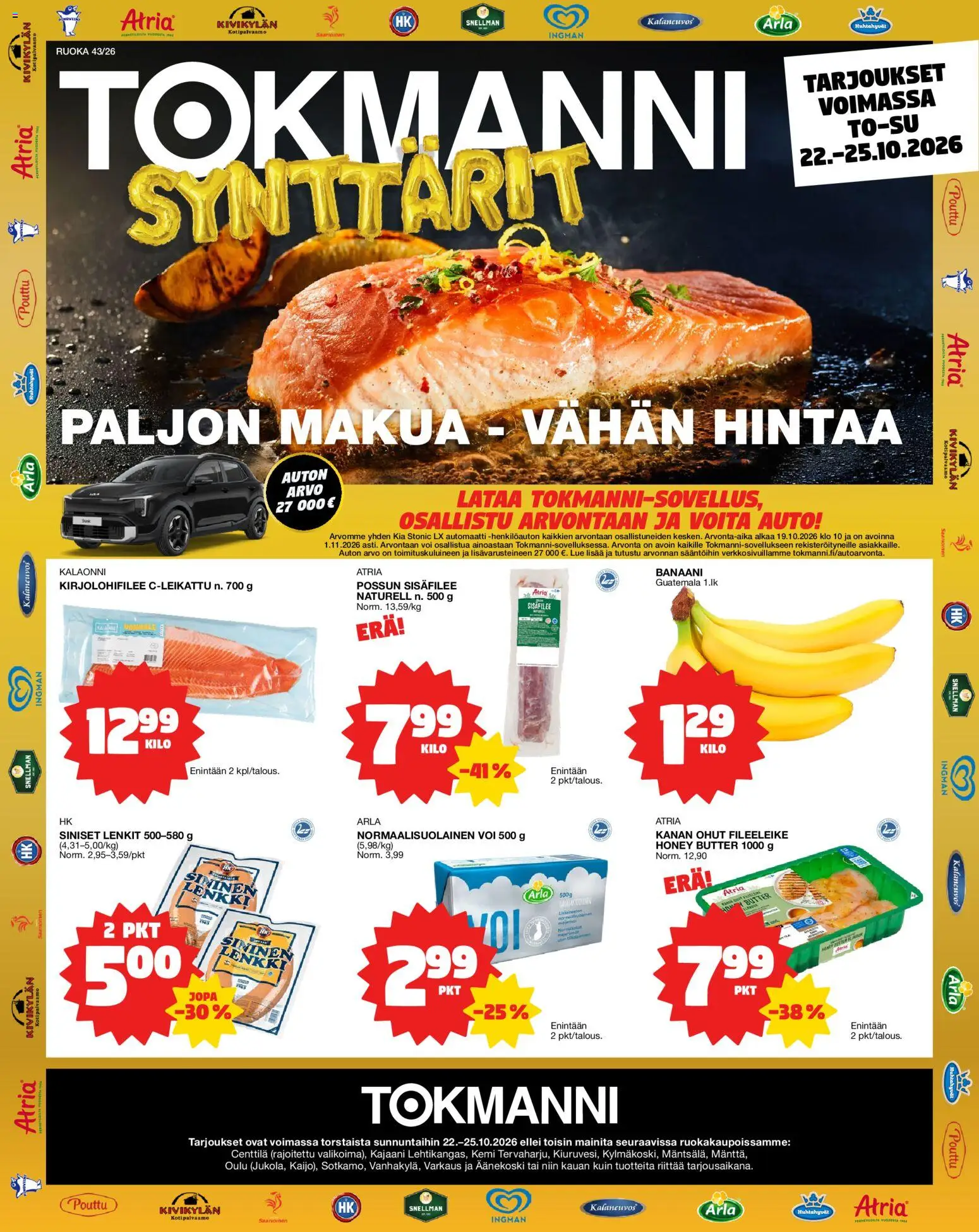 Tokmanni Ruokasanomat – voimassa 22/10/2026 alkaen | Sivu: 1 | Tuotteet: Voi
