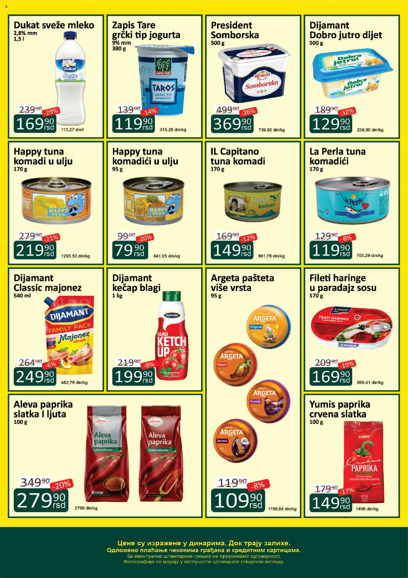 ŽINASA katalog - važi od 01.07.2026 | Strana: 3 | Proizvode: Paprika, Losos, Paradajz, Pašteta