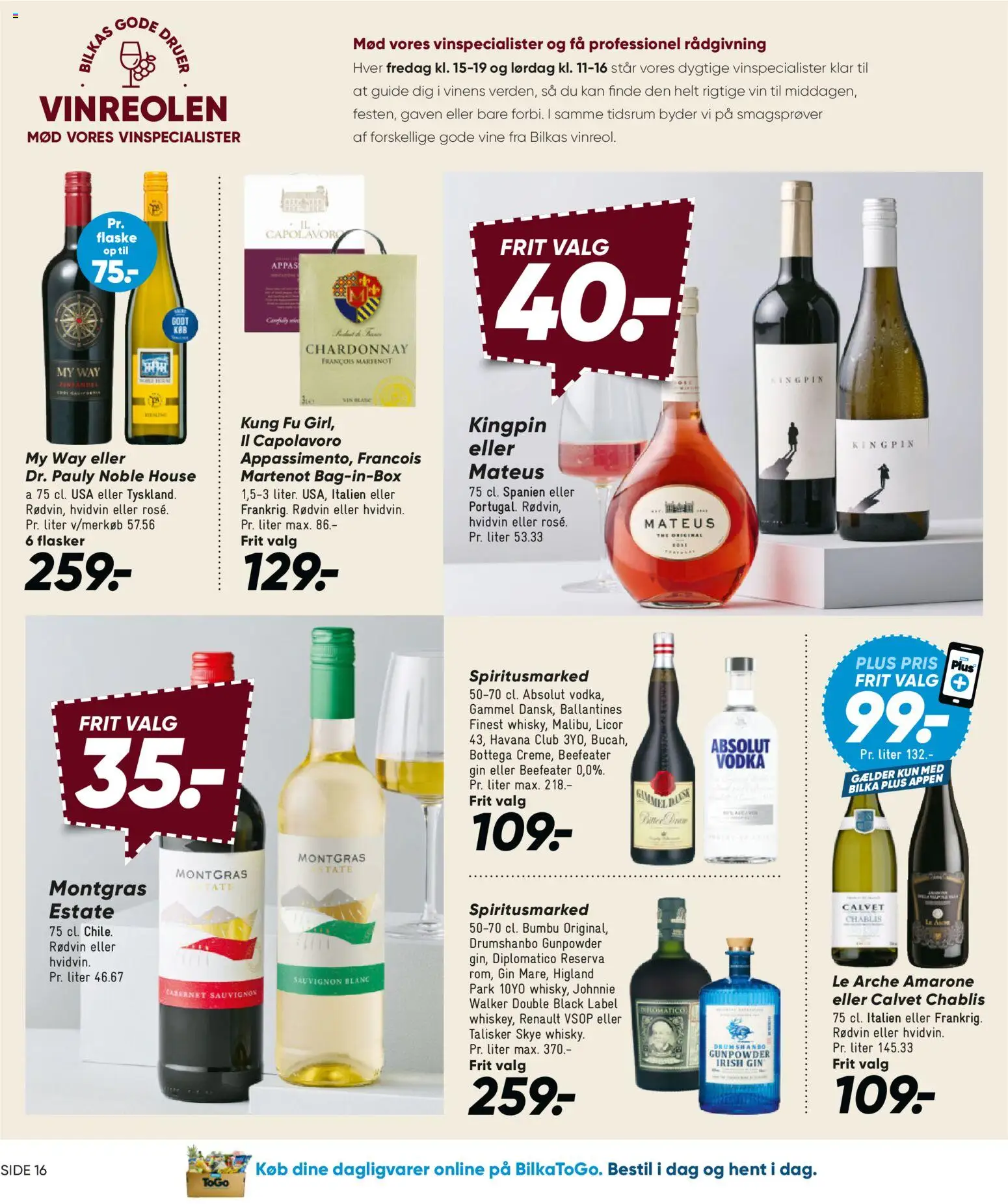 Bilka tilbudsavis – gyldig fra 10/07/2026 | Side: 28 | Produkter: Vin, Gin, Vodka