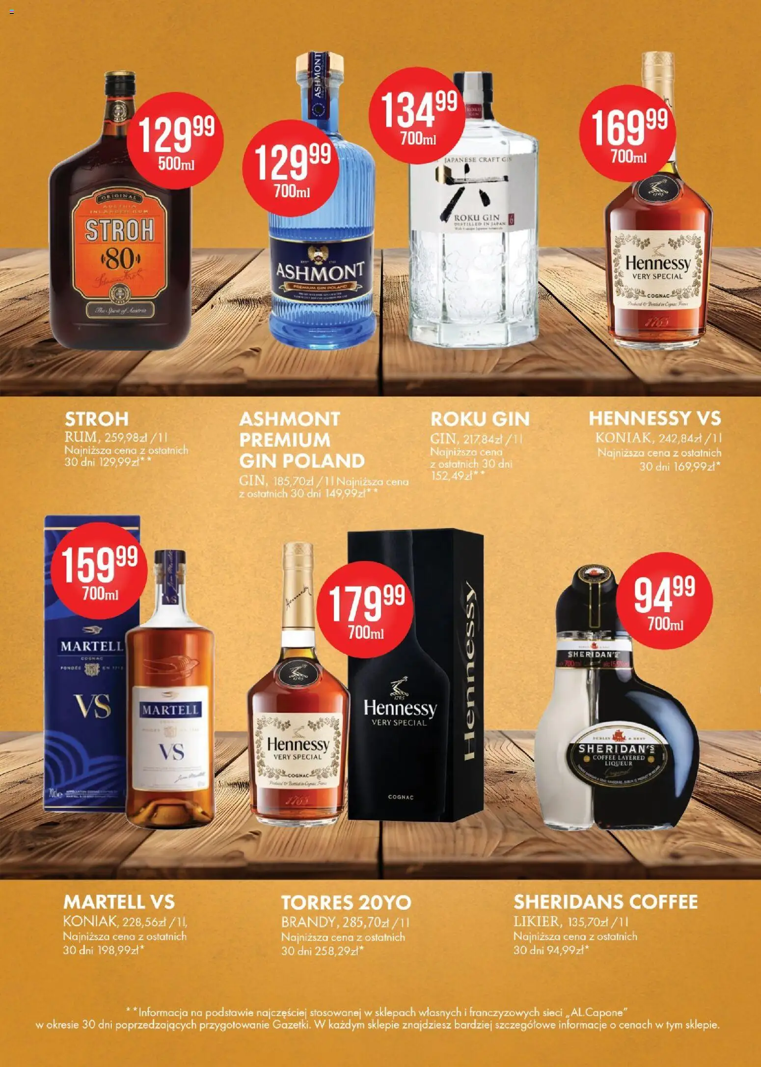 Al.Capone gazetka od 07.09.2026 | Strona: 11 | Produkty: Hennessy, Sheridan's, Gin, Cognac Martell