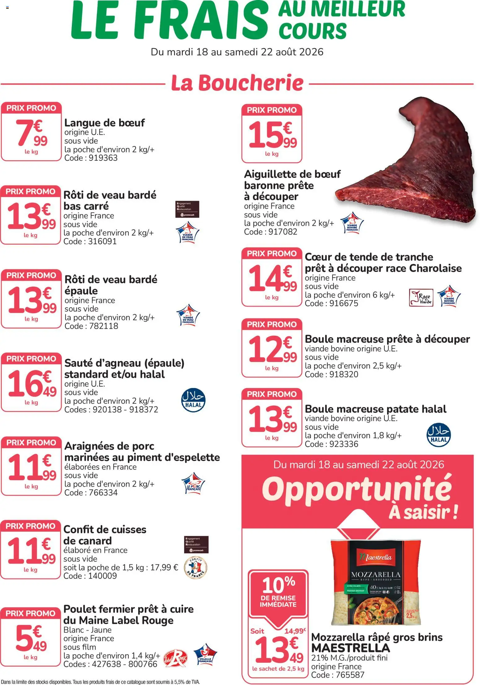 {H1} | Page: 1 | Produits: Volaille, Piment, Porc, Viande bovine