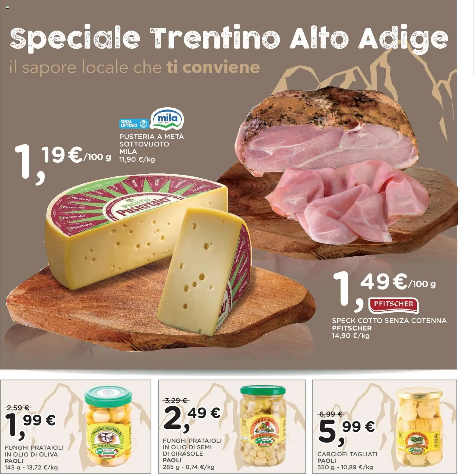 Volantino Poli del 15/07/2026 | Pagina: 2 | Prodotti: Speck, Olio, Funghi, Carciofi