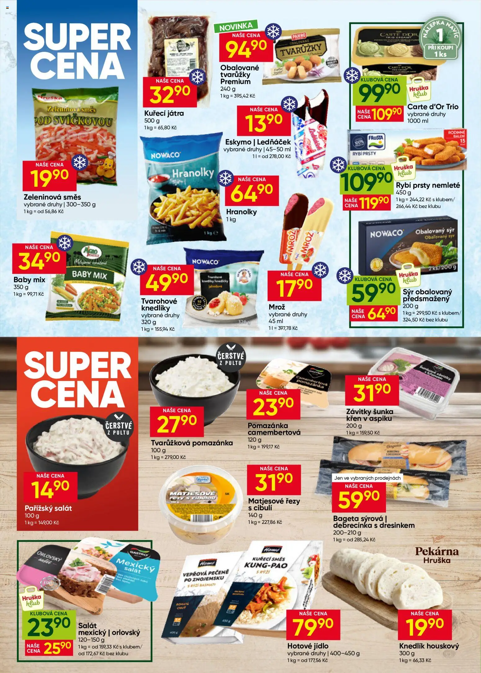 Hruška leták od 14.10.2026 | Strana: 6 | Produkty: Hranolky, Pomazánka, Rybí prsty, Carte d'or