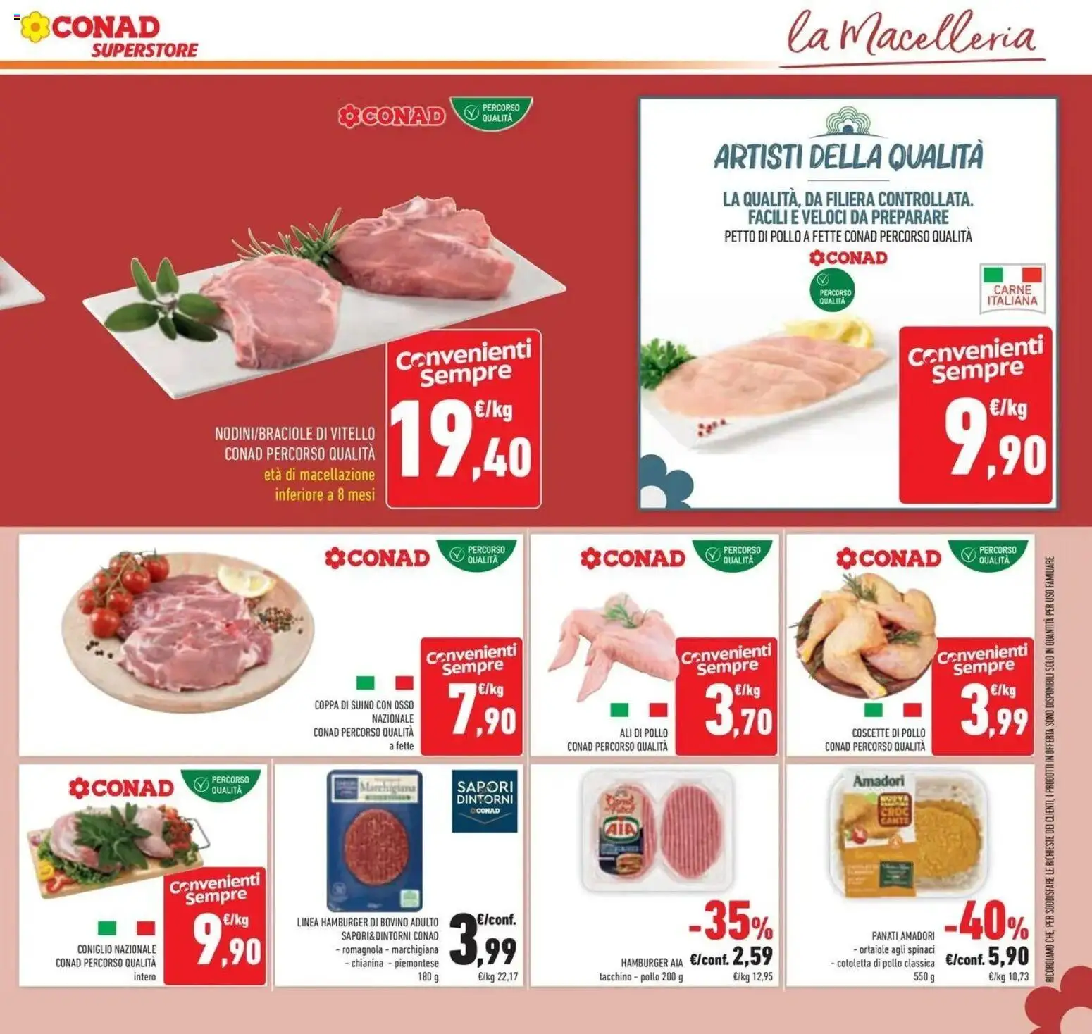 Volantino Conad dal 23/09/2026 > Anteprima | Pagina: 15 | Prodotti: Bovino, Petto di Pollo, Vitello, Cosce di pollo