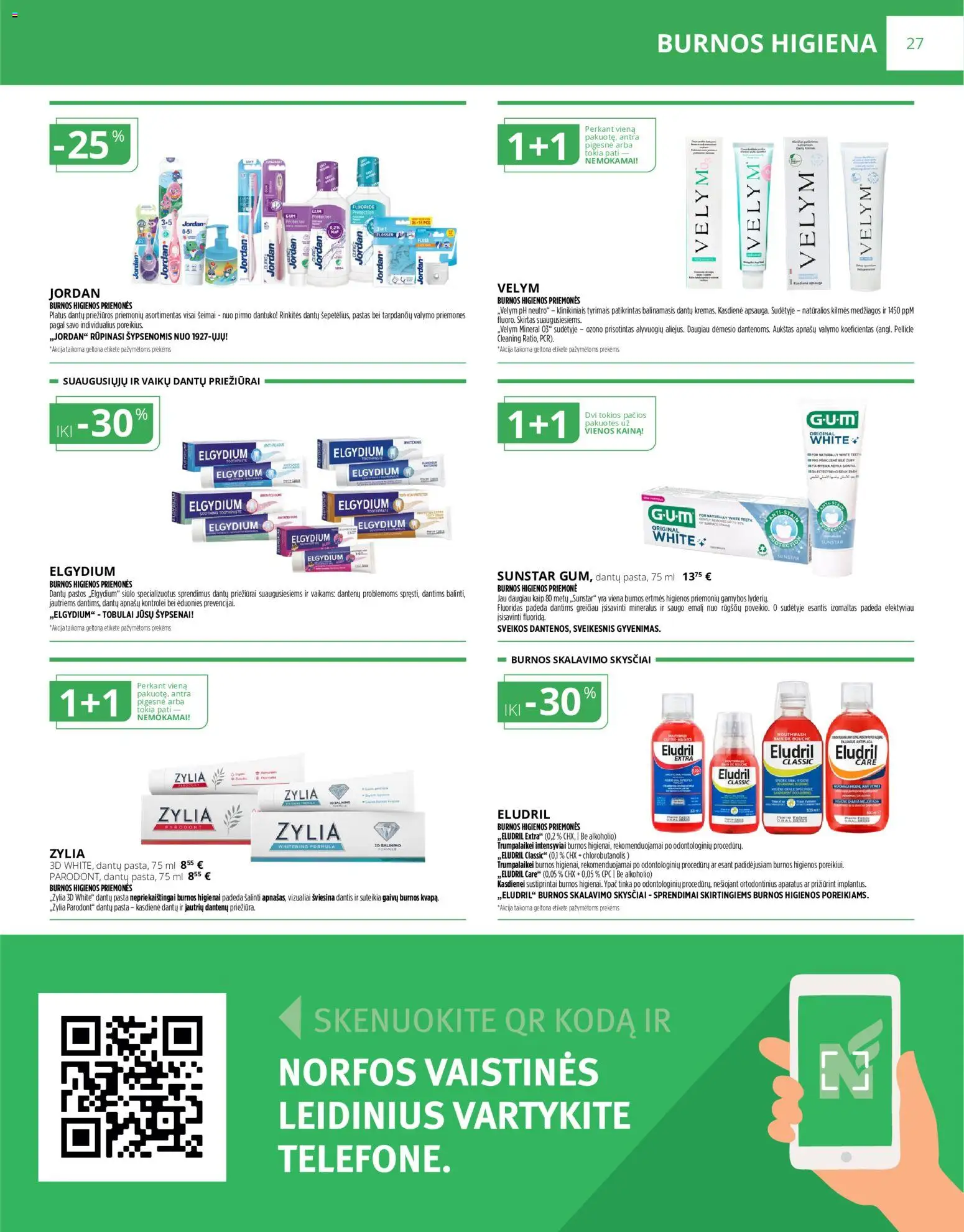 Norfa vaistinė akcijos nuo 2026.08.01 | Puslapis: 27 | Prekių: Dantų pasta