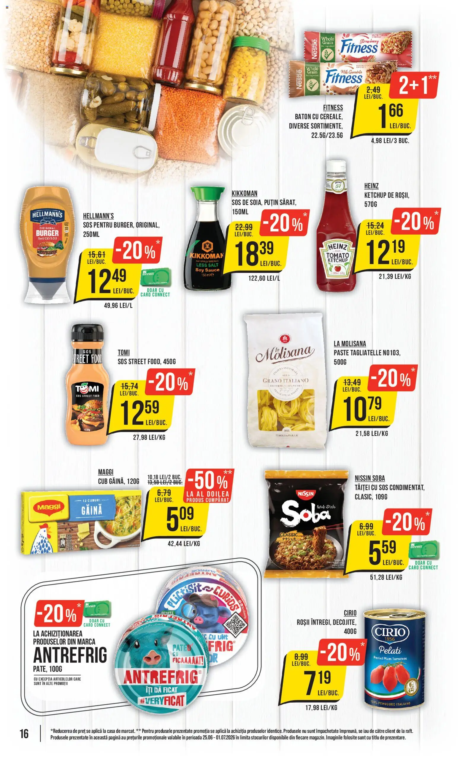 Noul catalog Mega Image – valabil de la 25.06.2026 | Pagină: 16 | Produse: Sobă, Roșii, Paste, Ketchup