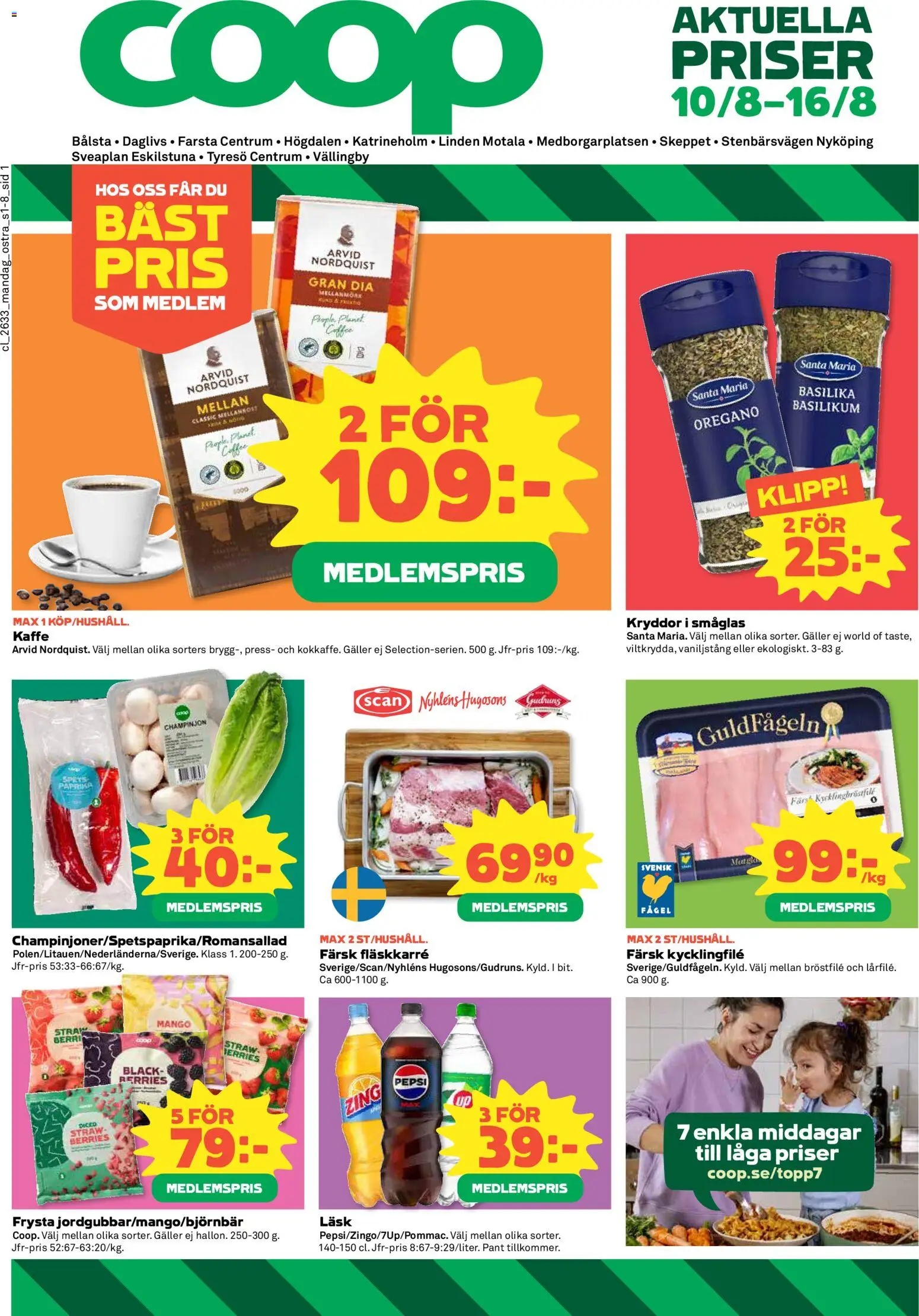 Coop reklamblad aktuell från 10/08/2026 | Sida: 1