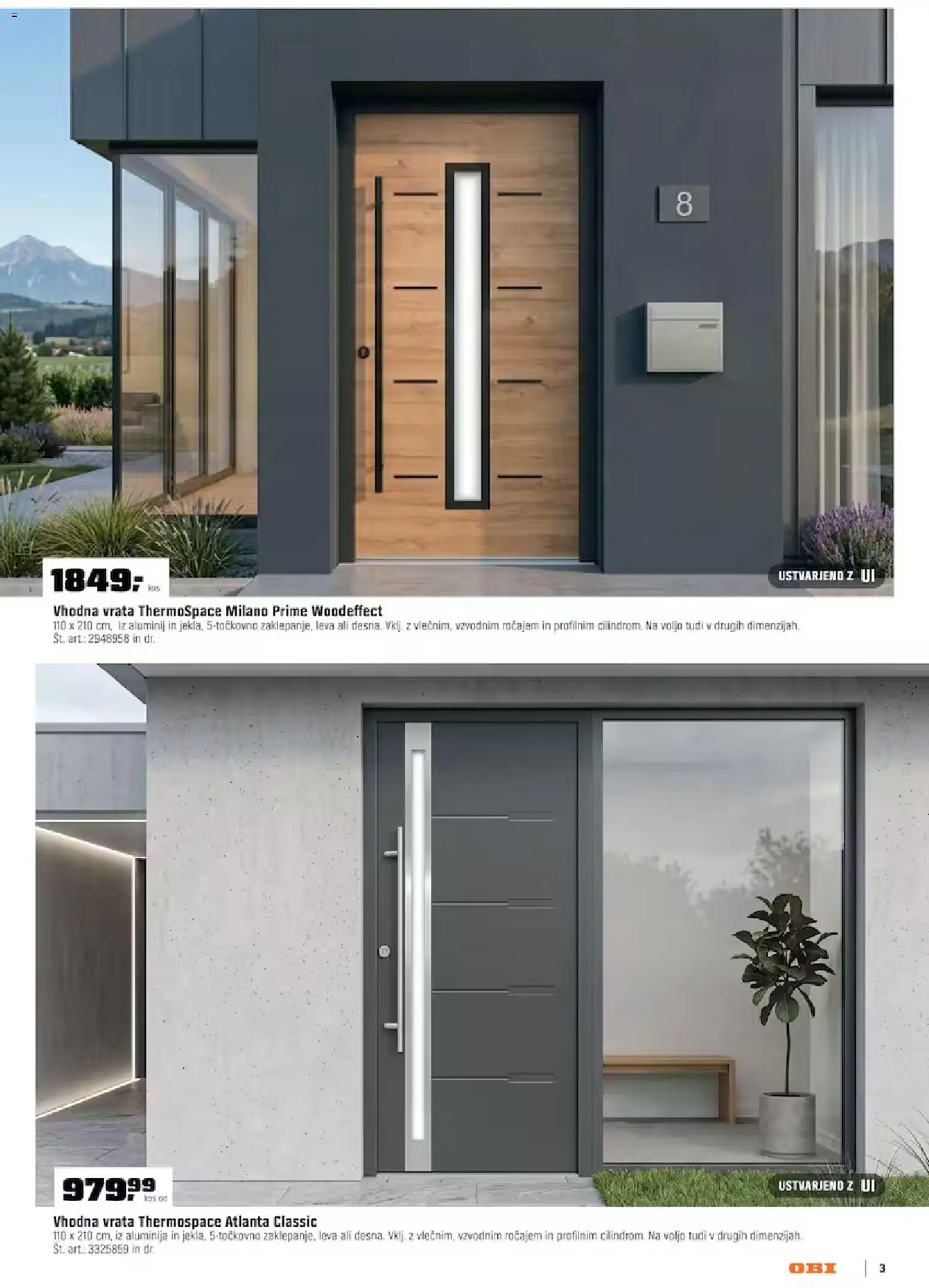 Novi OBI katalog ponudbe – veljaven od 01.09.2026 | Stran: 3 | Izdelki: Vrata