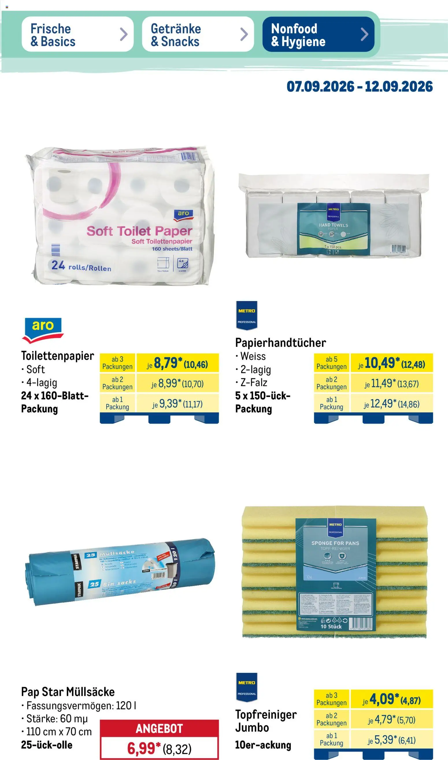 Metro Prospekt – gültig ab 07.09.2026 | Seite: 41 | Produkte: Toilettenpapier
