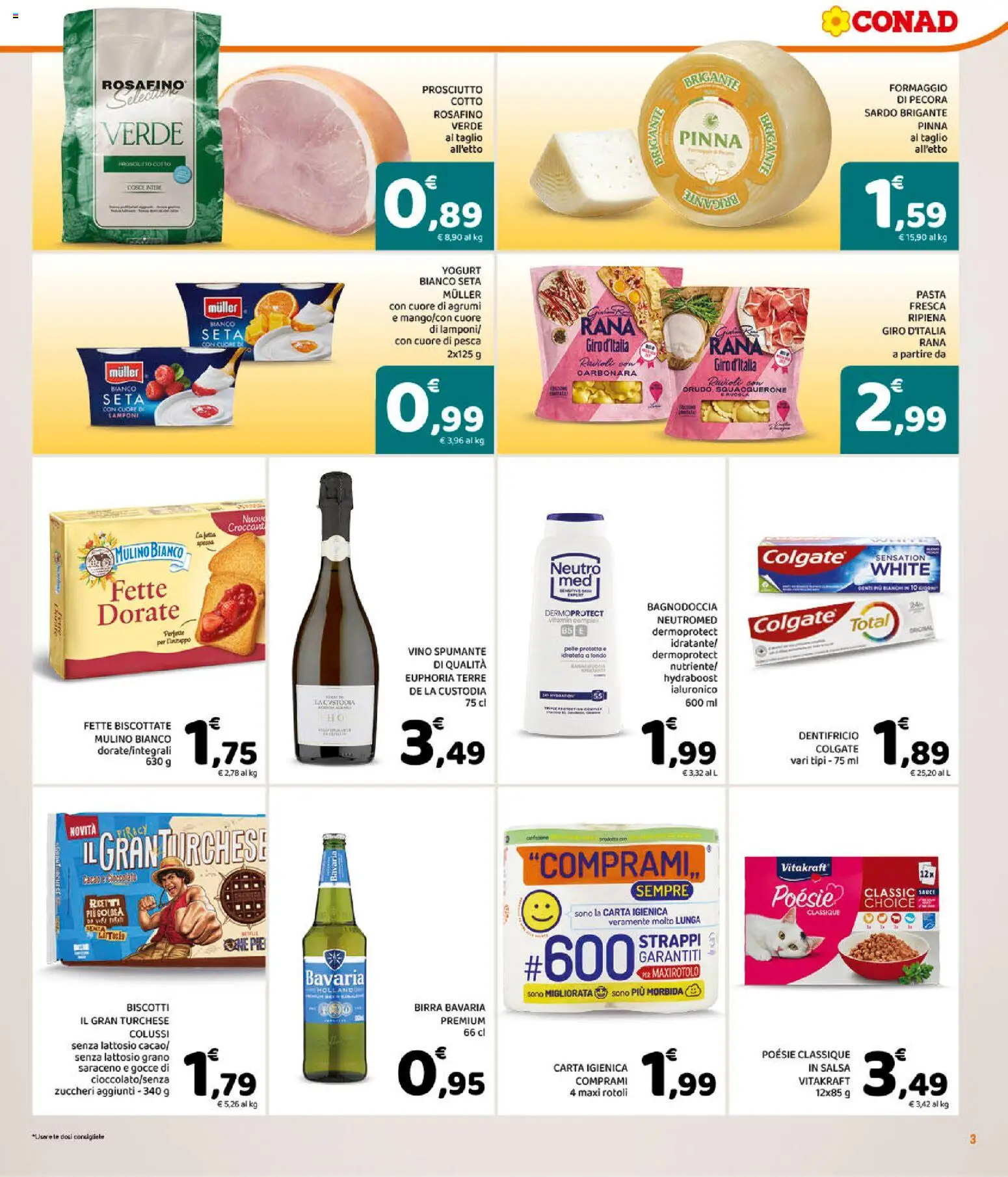 Volantino Conad del 13.05.2026 | Pagina: 3 | Prodotti: Yogurt, Rucola, Formaggio, Pesca