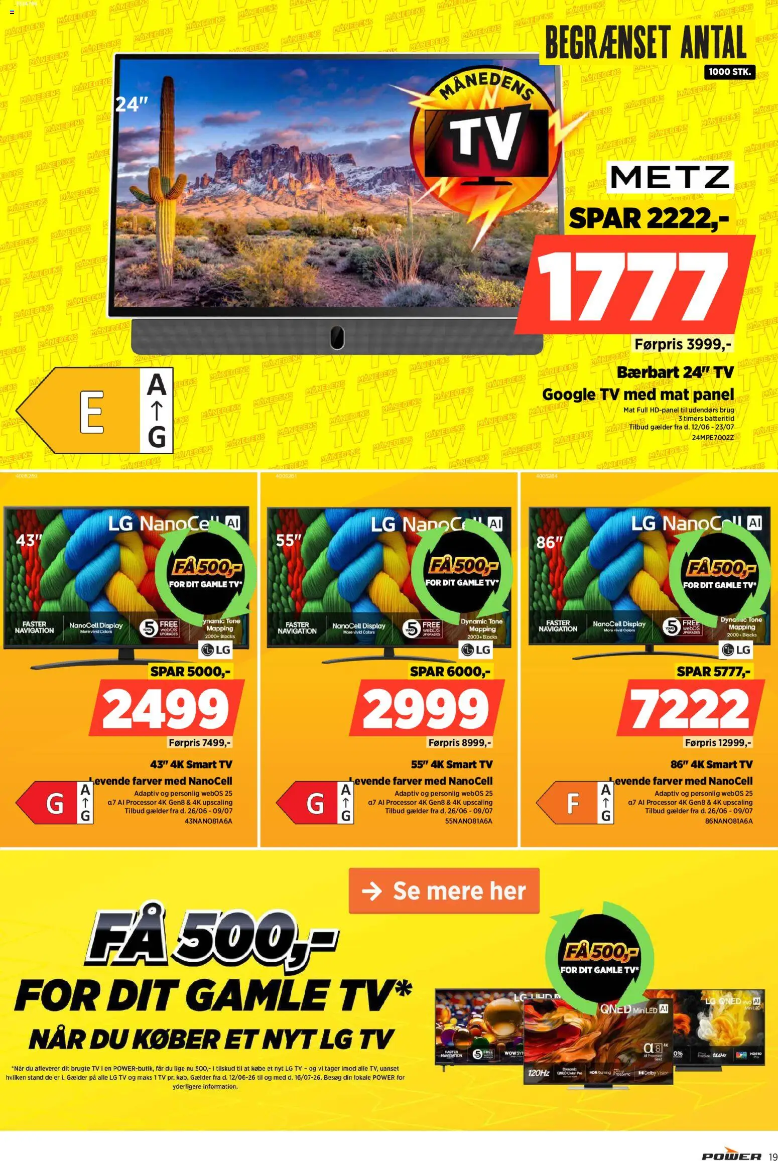 Power tilbudsavis – gyldig fra 03/07/2026 | Side: 19 | Produkter: Processor, Smart TV, TV, Navigation