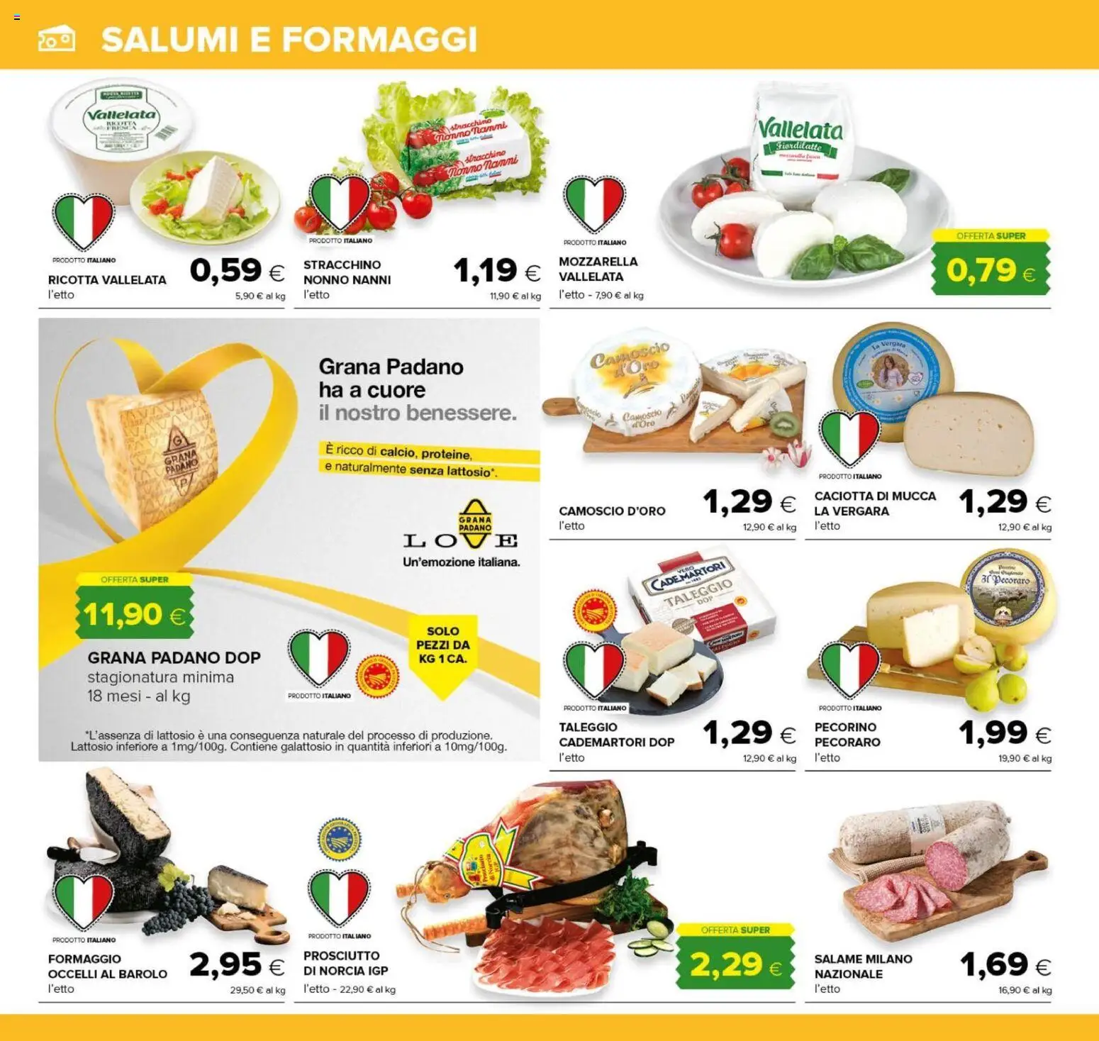 Volantino Oasi del 04/09/2026 | Pagina: 10 | Prodotti: Prosciutto, Tonno, Pecorino, Ricotta vallelata