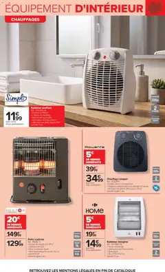 Carrefour - Prévisualisation de Radiateur halogène, Réf. : HHH1800-25, • Témoin d'allumage, • Interrupteur anti-basculement, • Dimensions, L 30 x P 13 x H 37 cm, Garantie 3 ans valide à partir de 29/09/2026 | Page: 13 | Produits: Poêle, Interrupteur, Poêle à pétrole, Radiateur