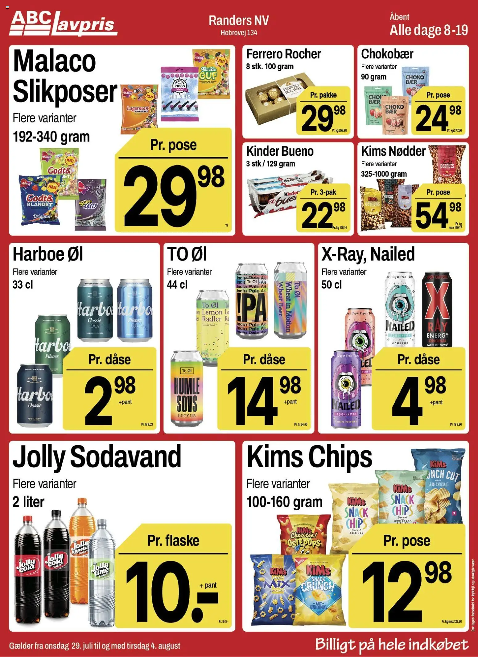 Abc Lavpris tilbudsavis – gyldig fra 29/07/2026 | Side: 11 | Produkter: Øl, Chips, Nødder, Salt