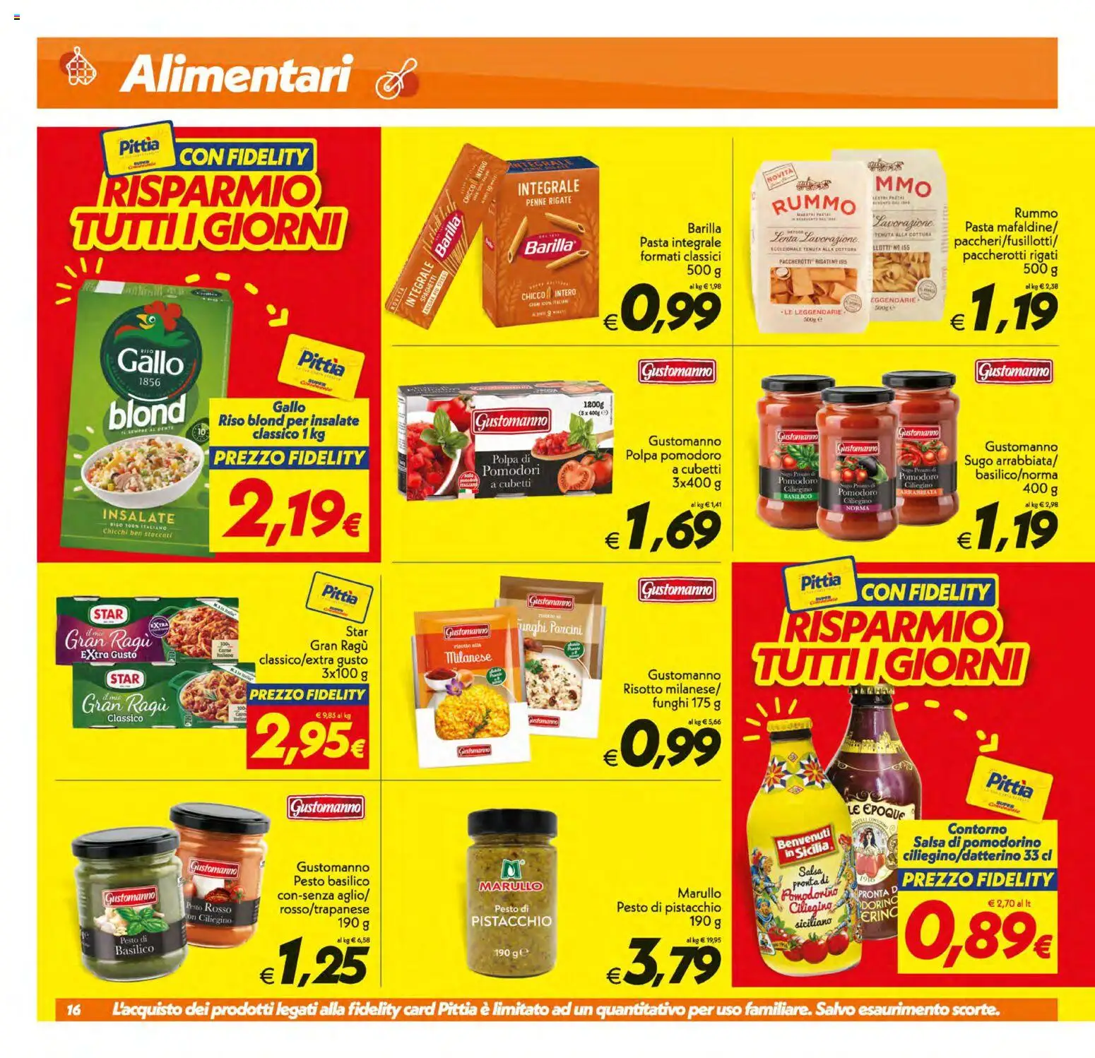 Volantino SuperConveniente del 19/06/2026 | Pagina: 16 | Prodotti: Salsa, Pomodoro, Pesto, Penne