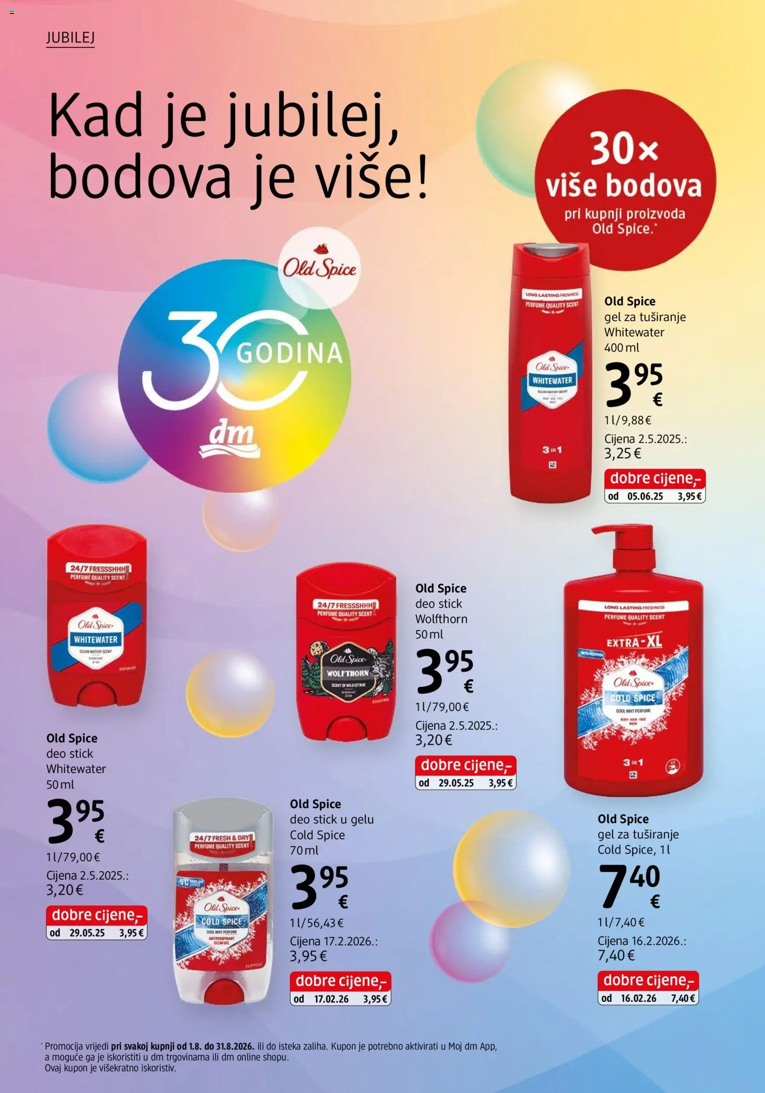 DM katalog | vrijedi od 01.08.2026 | Stranica: 8 | Proizvodi: Gel za tuširanje, Old Spice