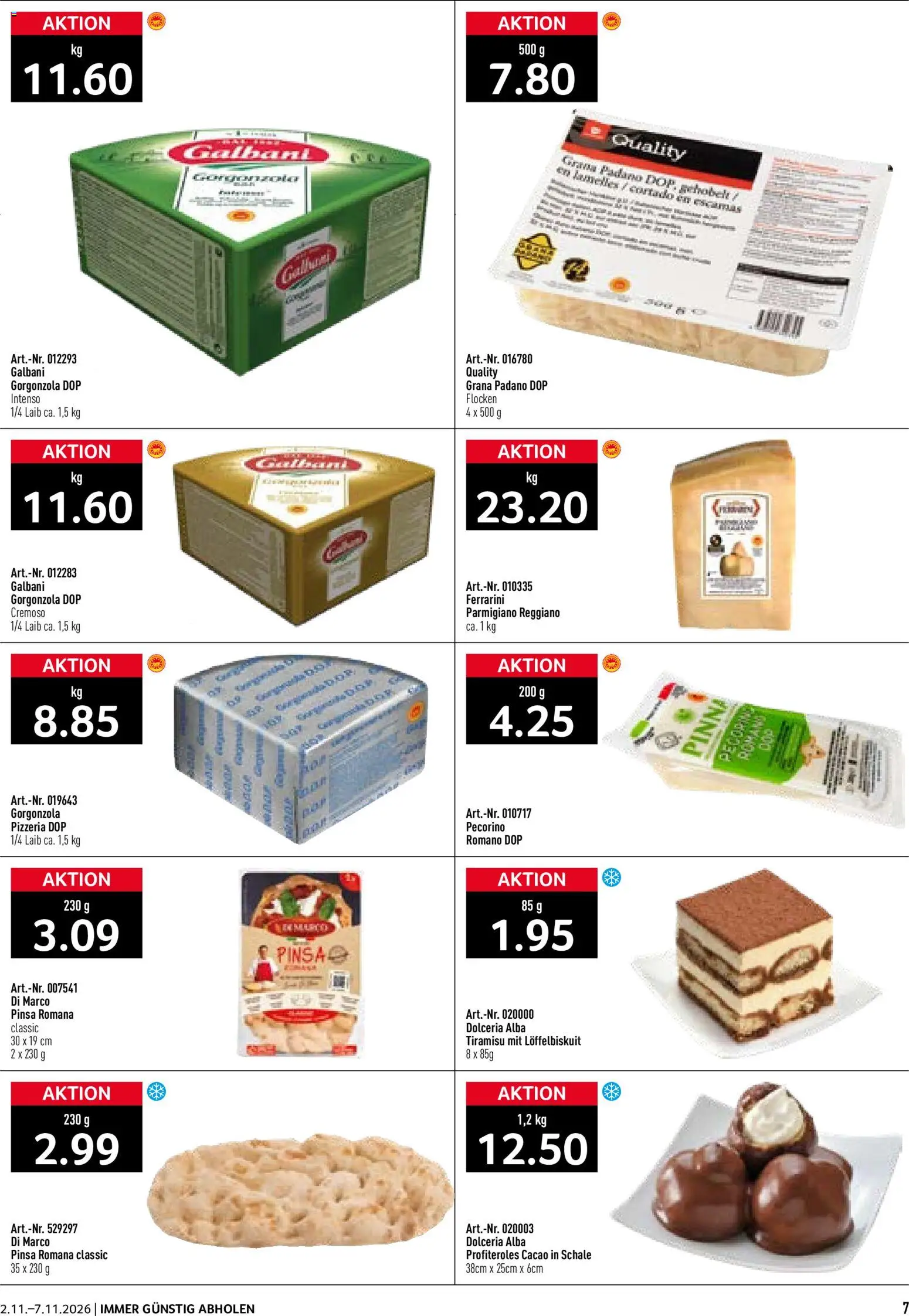 Prodega aktionen Pizzeria – gültig ab 02.11.2026 | Seite: 7 | Produkte: Grana Padano, Flocken