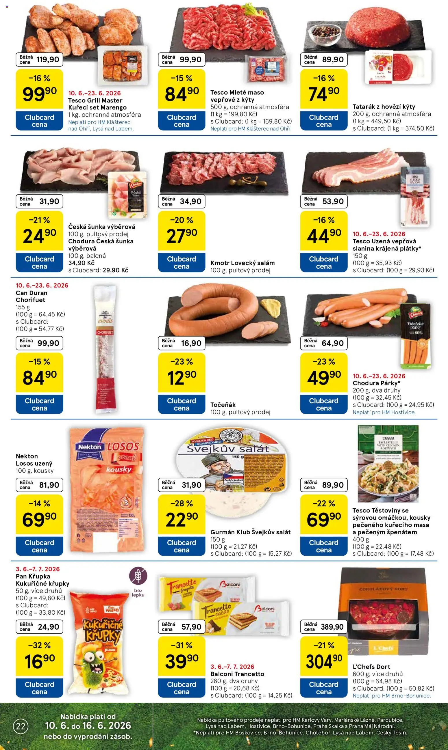 Tesco leták - Hypermarket od 10.06.2026 | Strana: 22 | Produkty: Šunka, Skalka, Dort, Lovecký salám