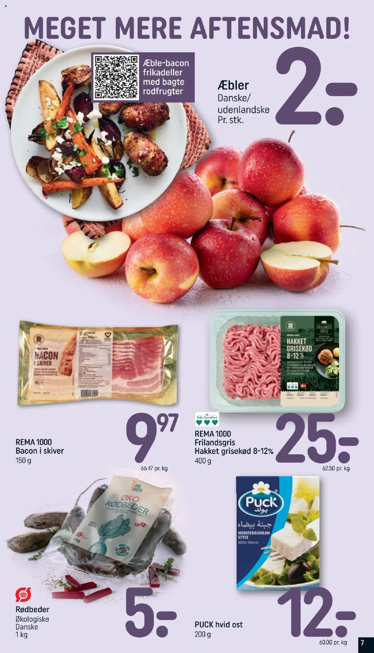 Rema 1000 tilbudsavis – gyldig fra 18/10/2026 | Side: 7 | Produkter: Ost, Rødbeder, Frikadeller, Bacon