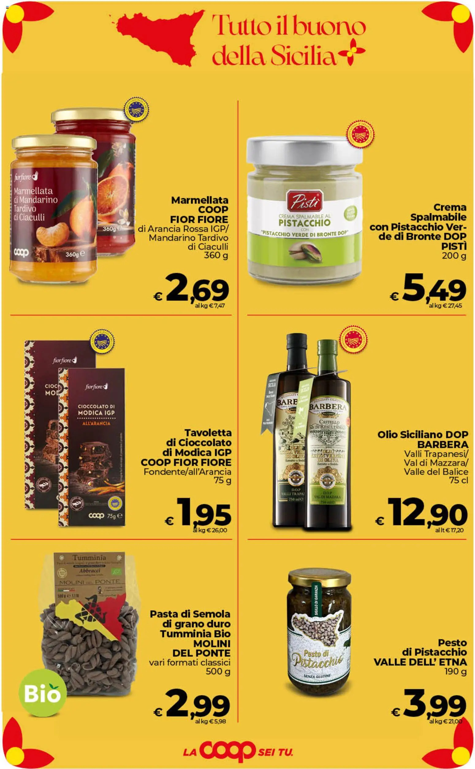 Volantino Ipercoop del 11/08/2026 | Pagina: 10 | Prodotti: Pistacchio, Olio, Pesto, Semola