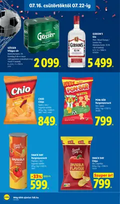 SNACK DAY Burgonyasnack, Paprikás / sós / hagymás-tejfölös - amely érvényes a következő dátumtól: 2026.07.16. | Oldal: 24