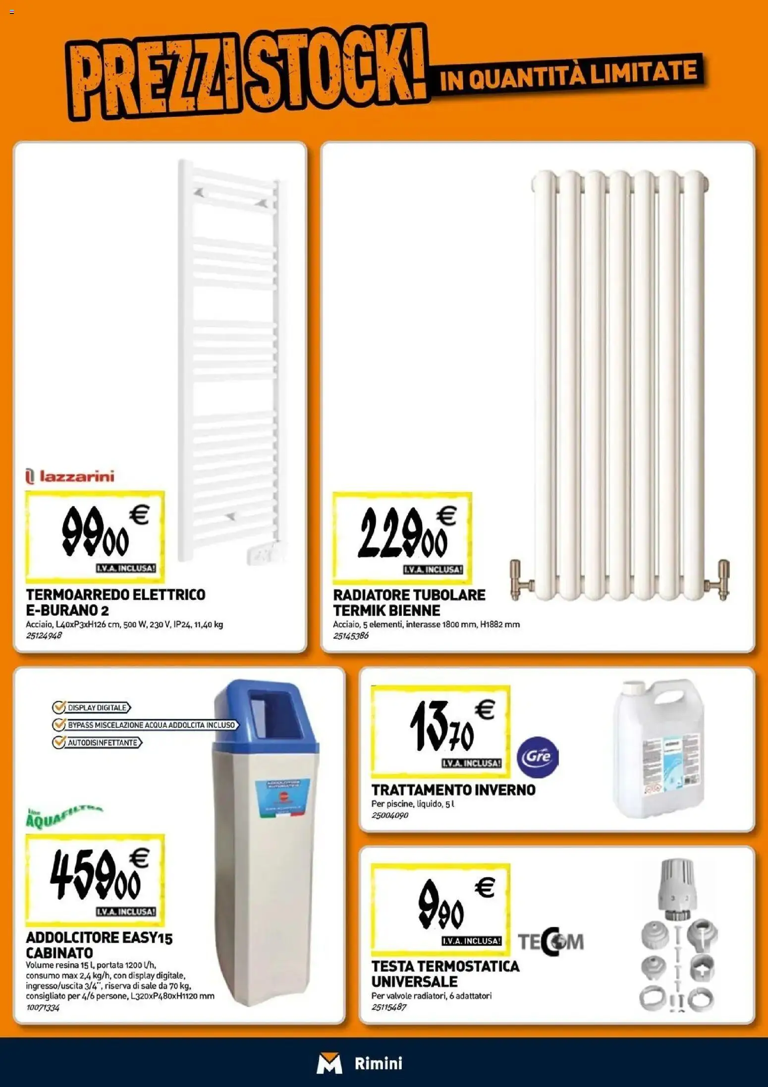 Nuovo TECNOMAT - Straordinari prezzi stock! dal 24/09/2026 > offerte anteprima 🛍️ | Pagina: 6 | Prodotti: Acqua, Sale