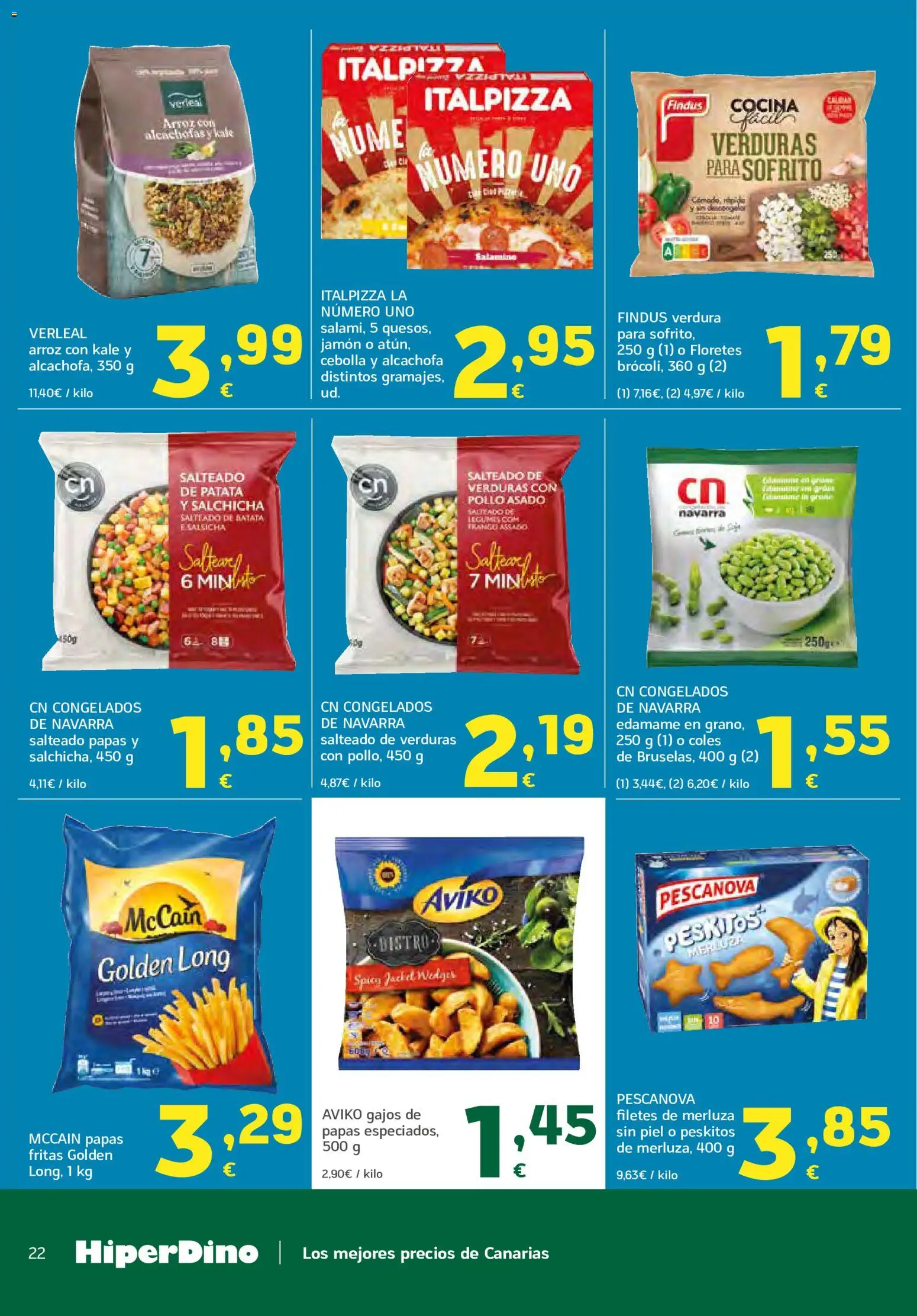 HiperDino folleto │ válido desde el 21/07/2026 | Página: 22 | Productos: Jamón, Filetes de merluza, Παγωμένο τσάι, Cocina