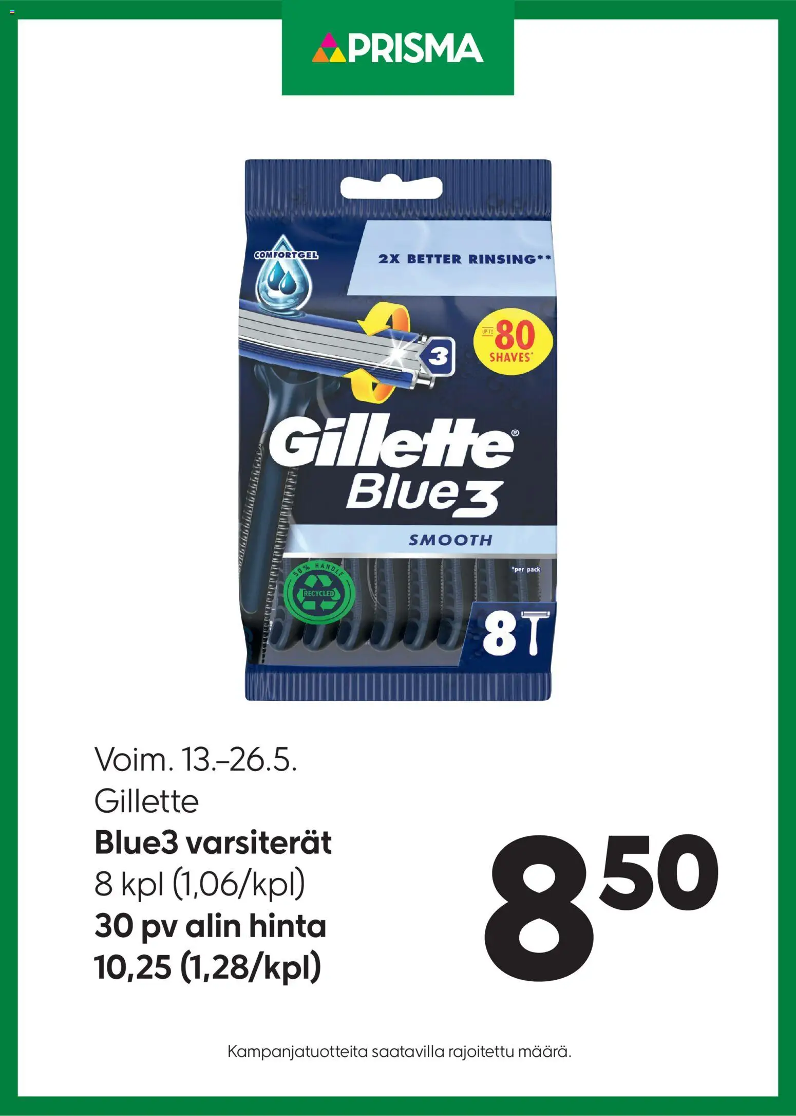 Prisma tarjoukset Gillette – voimassa 13.05.2026 alkaen | Sivu: 1