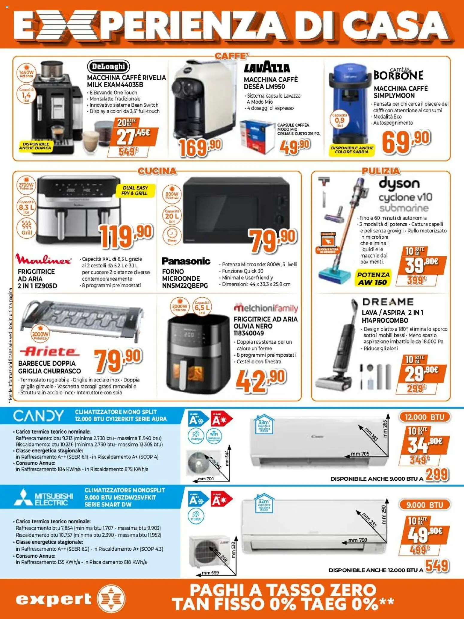 Volantino Expert del 23.04.2026 | Pagina: 9 | Prodotti: Crema, Climatizzatore, Forno, Lavazza