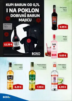 Boso Katalog - Pregled kataloga iz trgovine Boso, vrijedi od 30.04.2026 | Stranica: 12 | Proizvodi: Travarica, Gin, Liker, Vodka